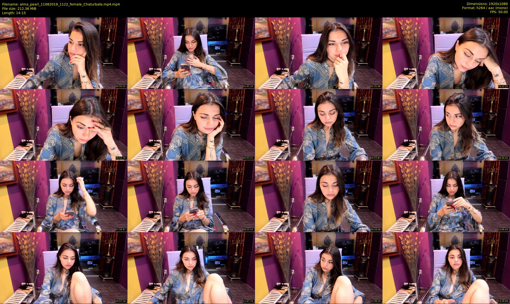 alma_pearl — 15 minute Chaturbate female cam show recording, 1080p, Aug 11, 2019