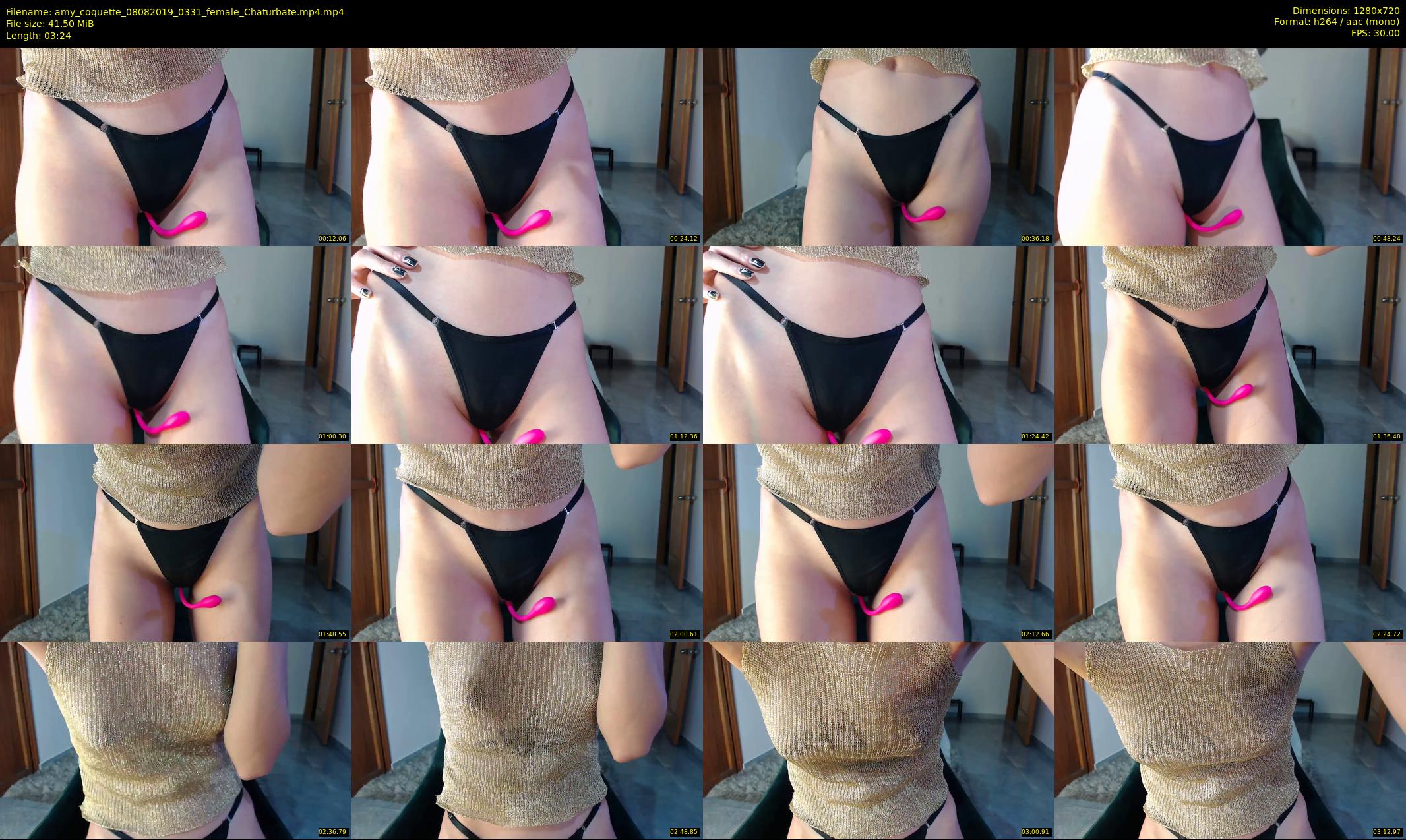 amy_coquette — 4 minute Chaturbate female cam show recording, 720p, Aug 8, 2019