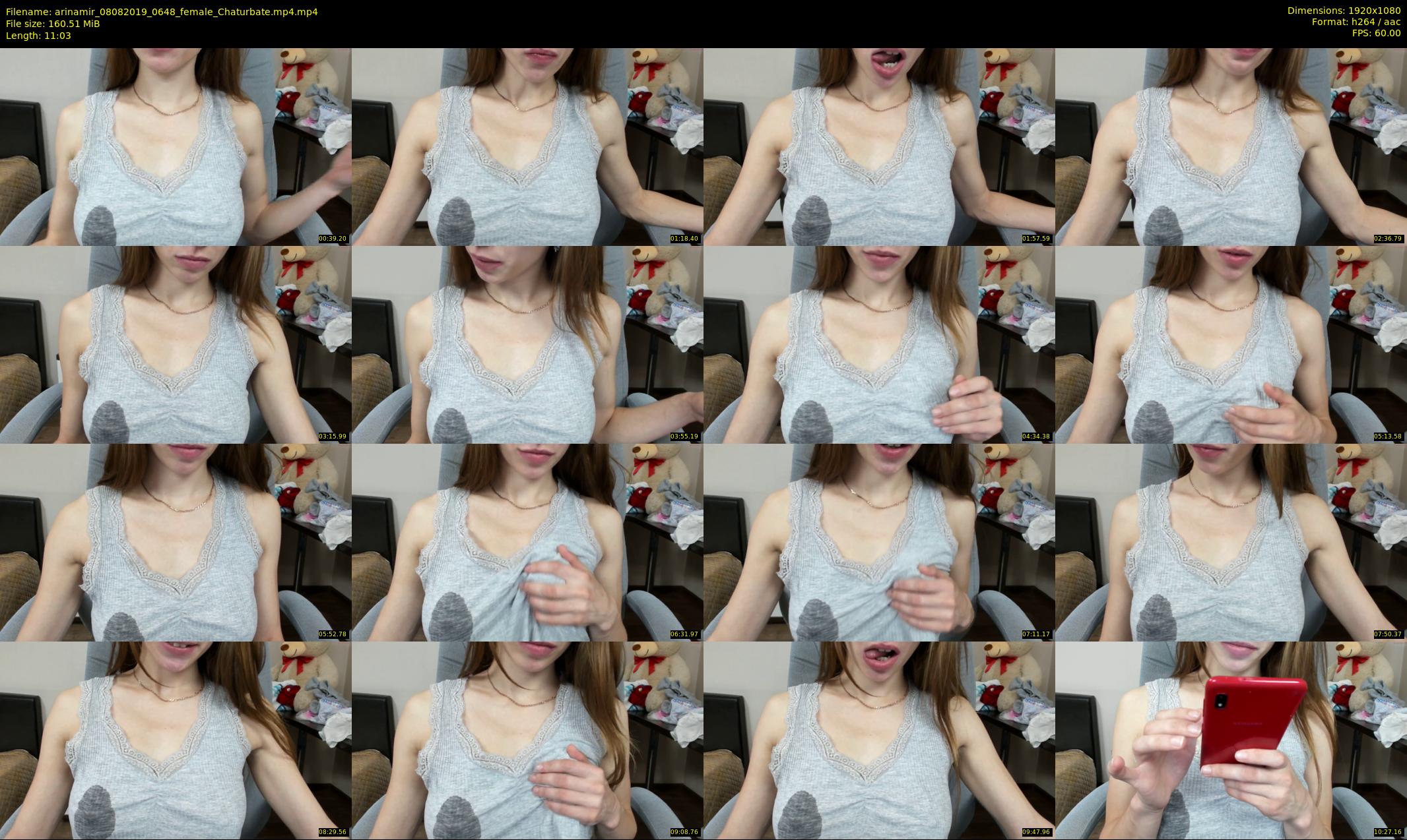 arinamir — 12 minute Chaturbate female cam show recording, 1080p, Aug 8, 2019