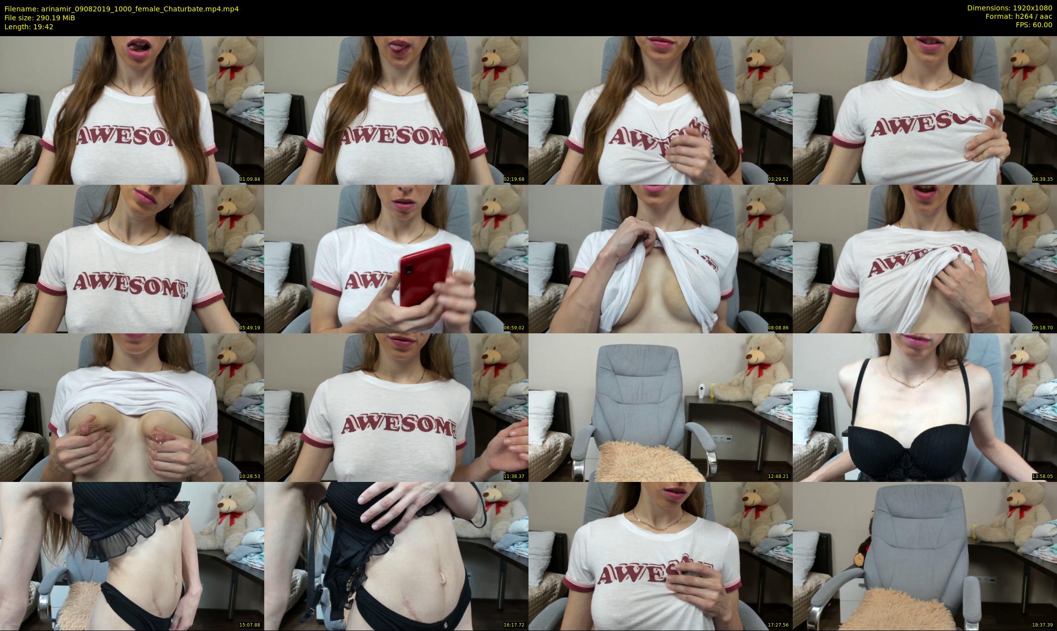 arinamir — 20 minute Chaturbate female cam show recording, 1080p, Aug 9, 2019