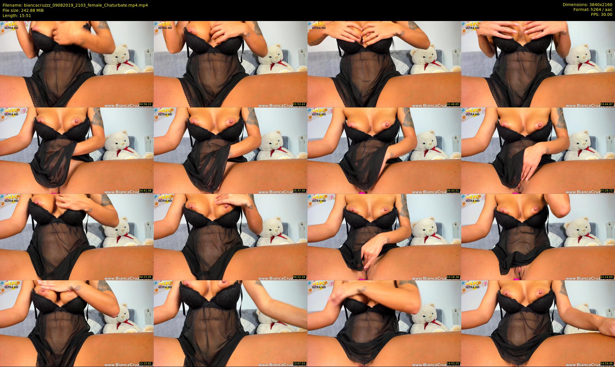 biancacruzzz — 16 minute Chaturbate female cam show recording, 4K, Aug 9, 2019