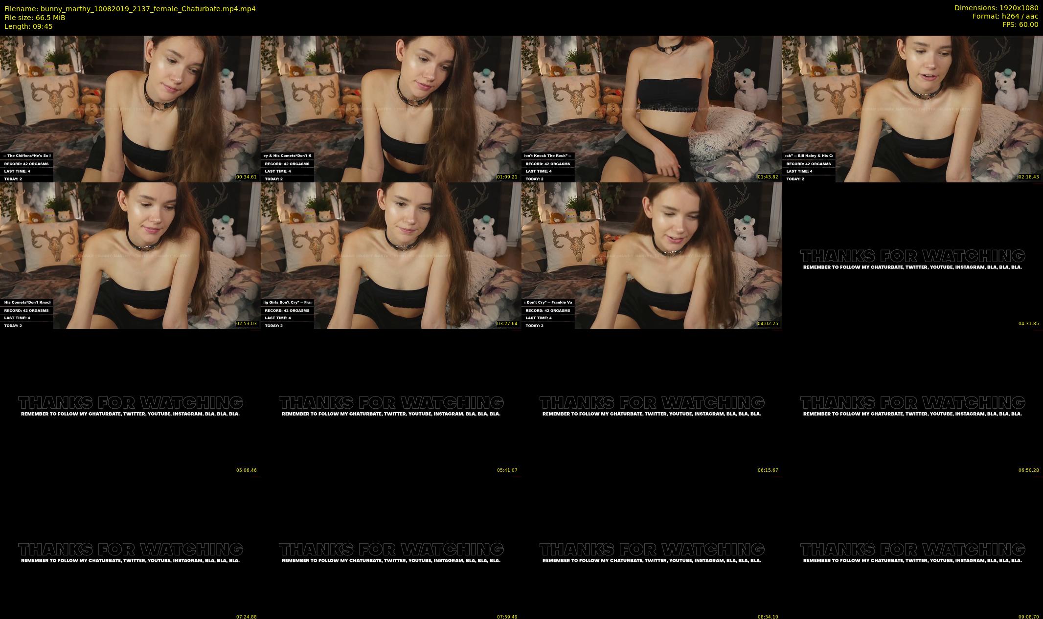 bunny_marthy — 10 minute Chaturbate female cam show recording, 1080p, Aug 10, 2019