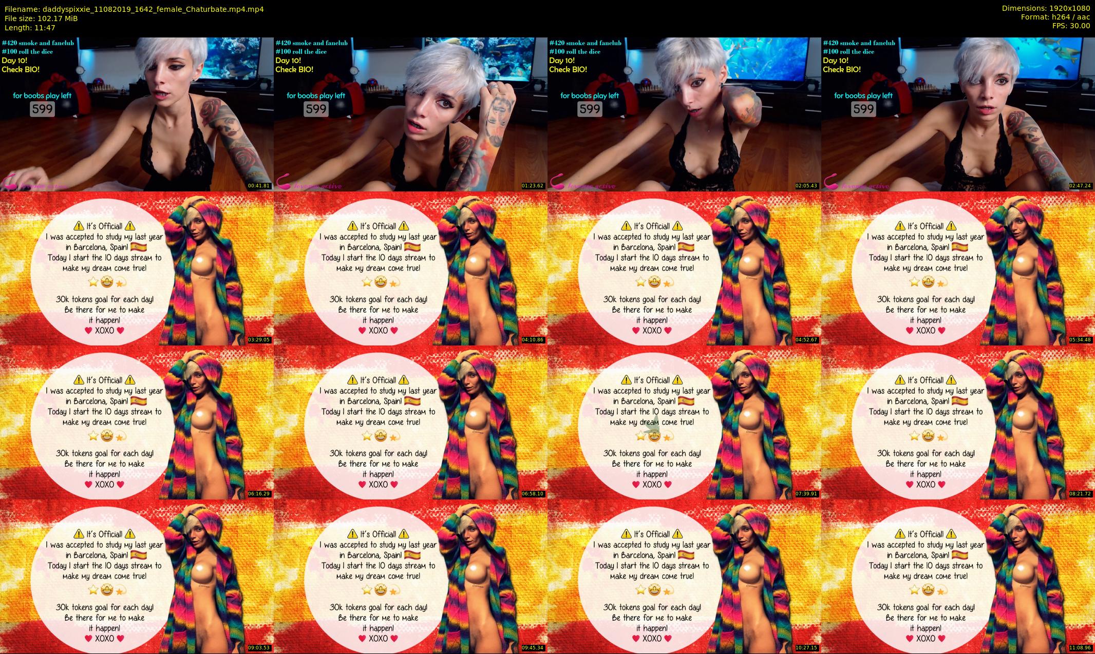 daddyspixxie — 12 minute Chaturbate female cam show recording, 1080p, Aug 11, 2019