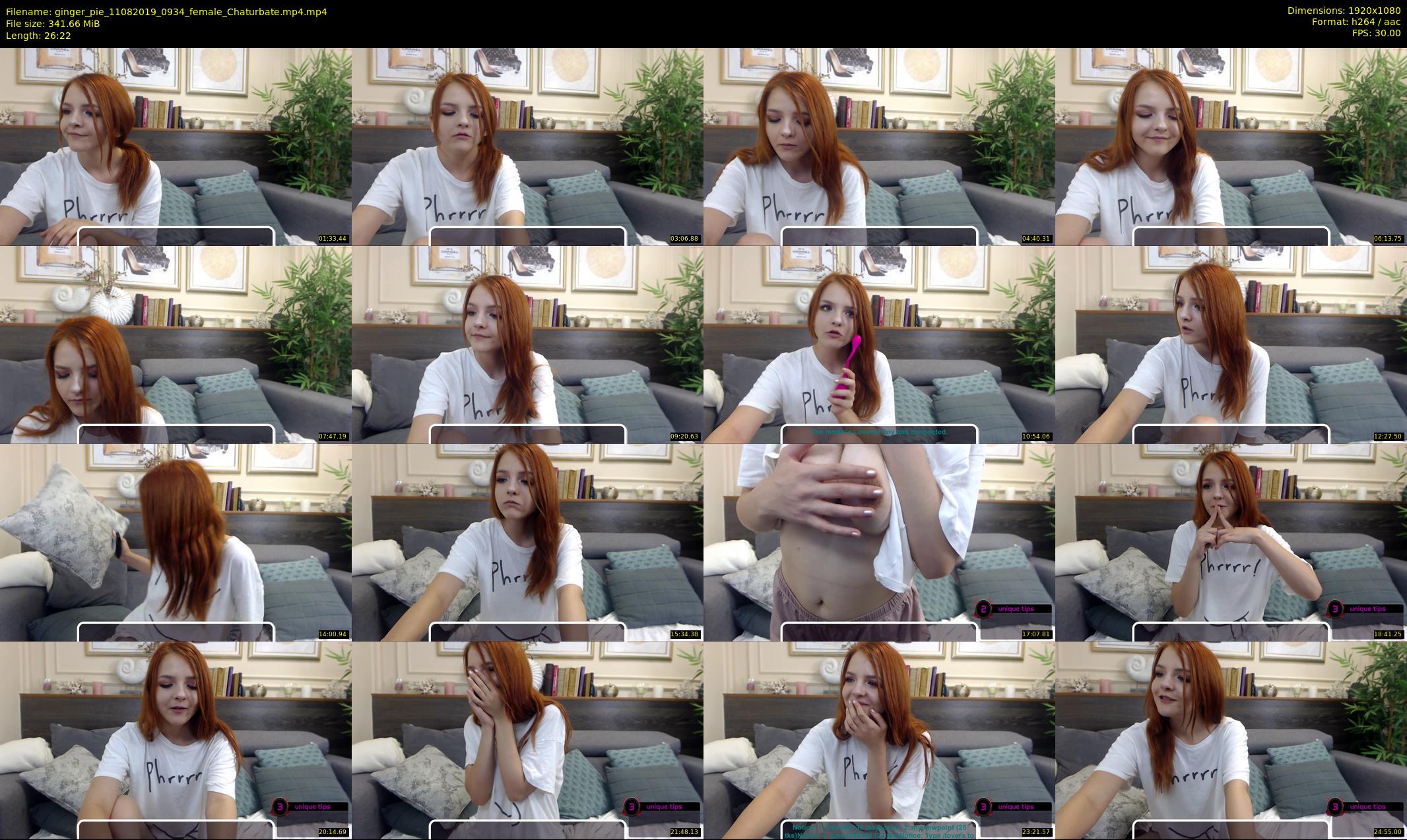 ginger_pie — 27 minute Chaturbate female cam show recording, 1080p, Aug 11, 2019