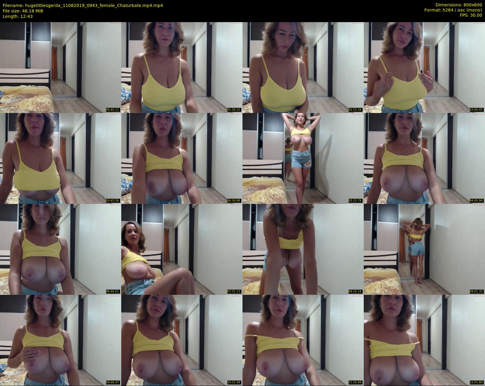 hugetittiesgerda — 13 minute Chaturbate female cam show recording, 480p, Aug 11, 2019