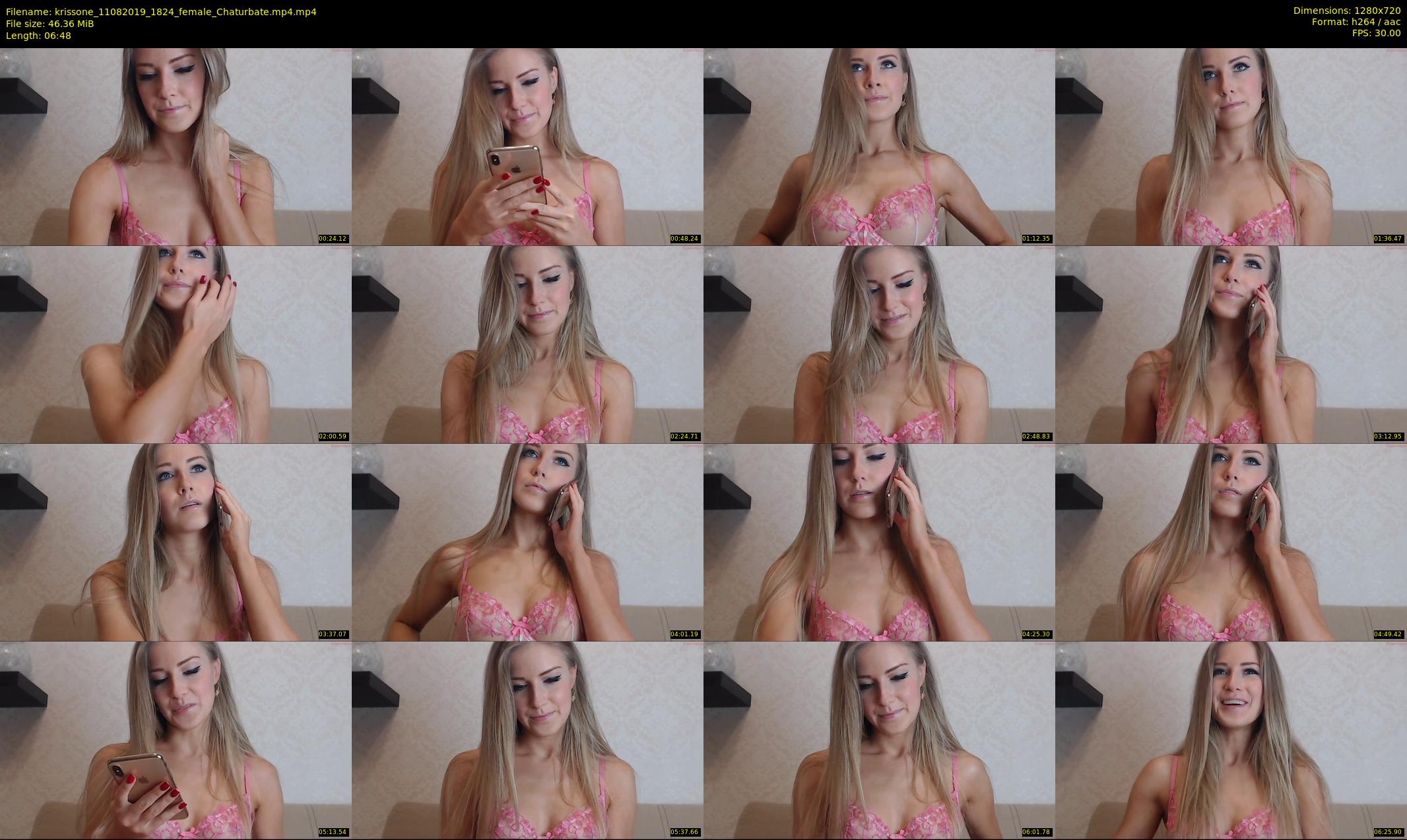 krissone — 7 minute Chaturbate female cam show recording, 720p, Aug 11, 2019