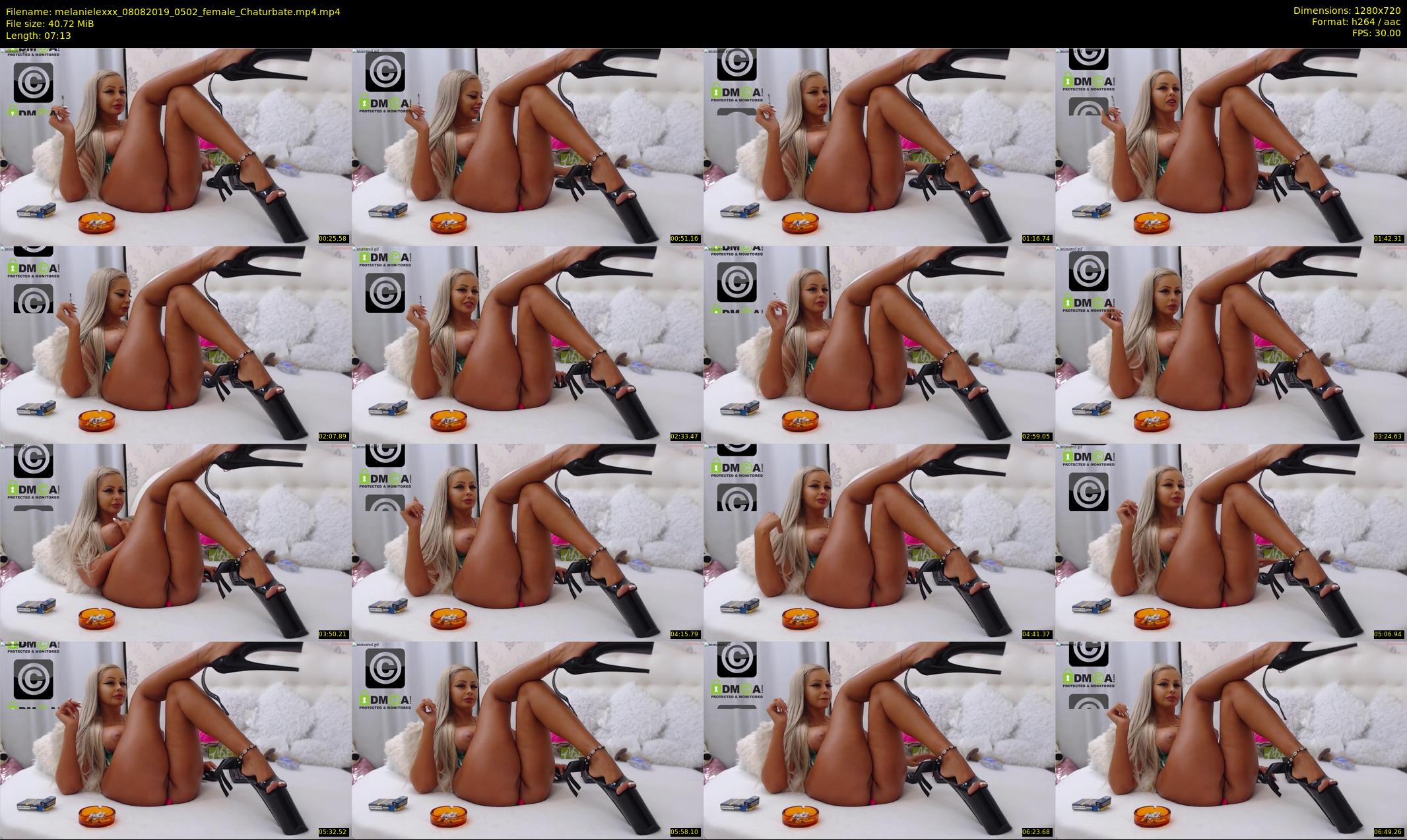melanielexxx — 8 minute Chaturbate female cam show recording, 720p, Aug 8, 2019