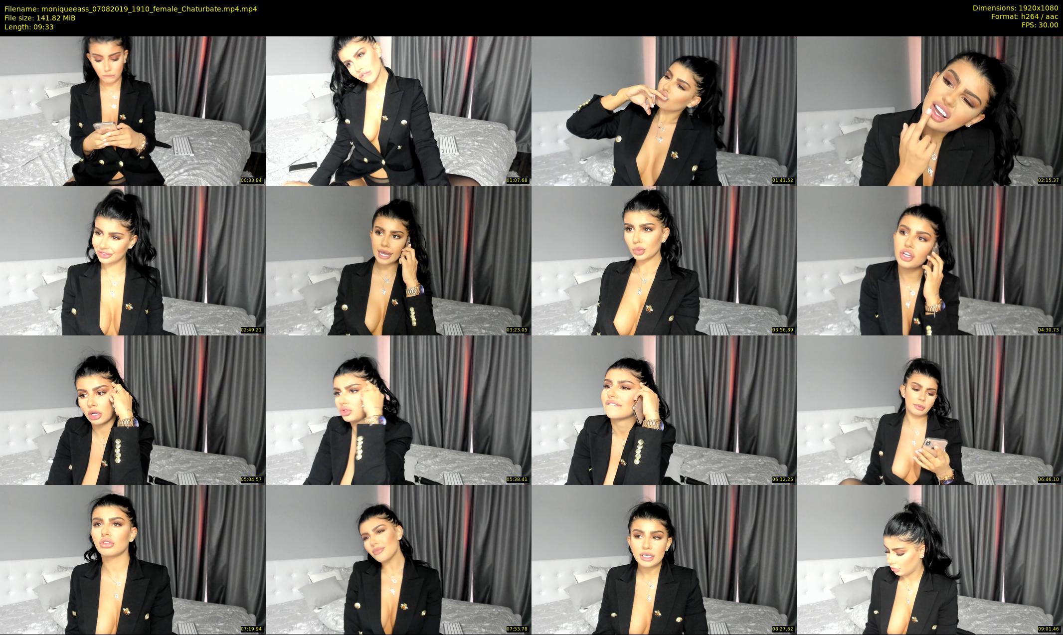 moniqueeass — 10 minute Chaturbate female cam show recording, 1080p, Aug 7, 2019