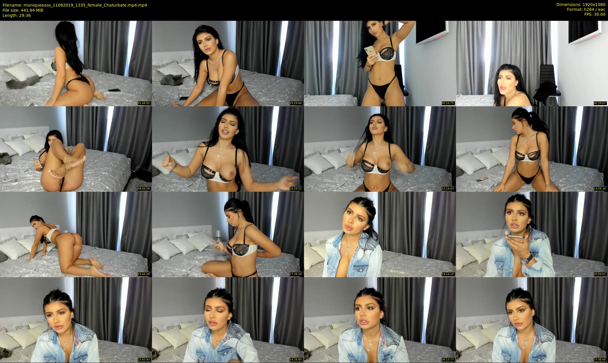 moniqueeass — 30 minute Chaturbate female cam show recording, 1080p, Aug 11, 2019
