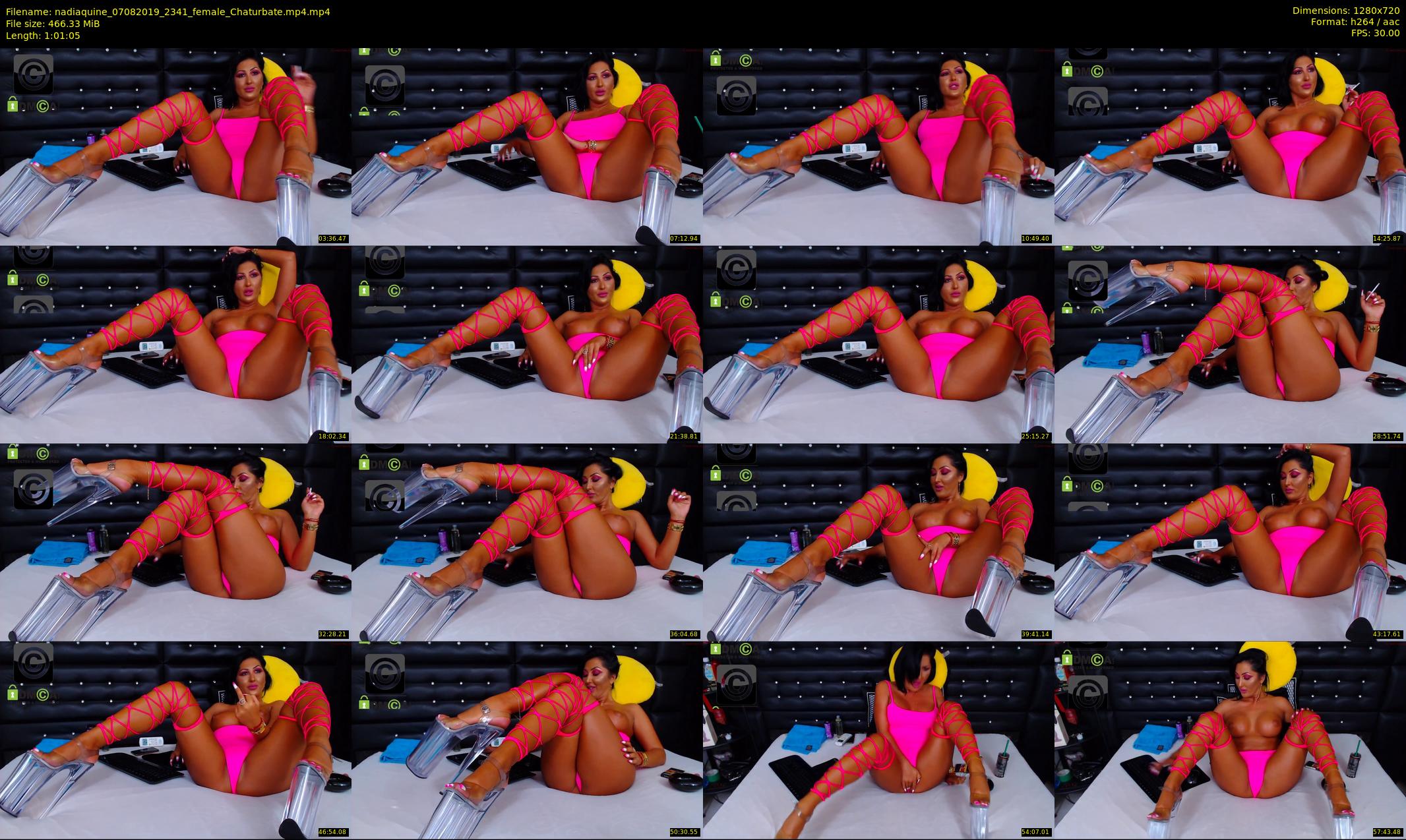 nadiaquine — 62 minute Chaturbate female cam show recording, 720p, Aug 7, 2019