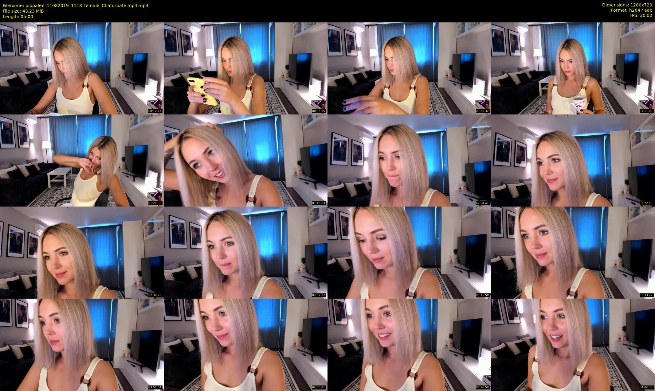 pippalee — 5 minute Chaturbate female cam show recording, 720p, Aug 11, 2019