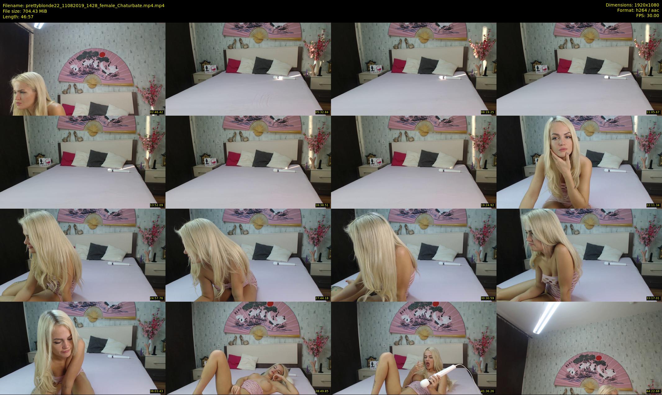 prettyblonde22 — 47 minute Chaturbate female cam show recording, 1080p, Aug 11, 2019