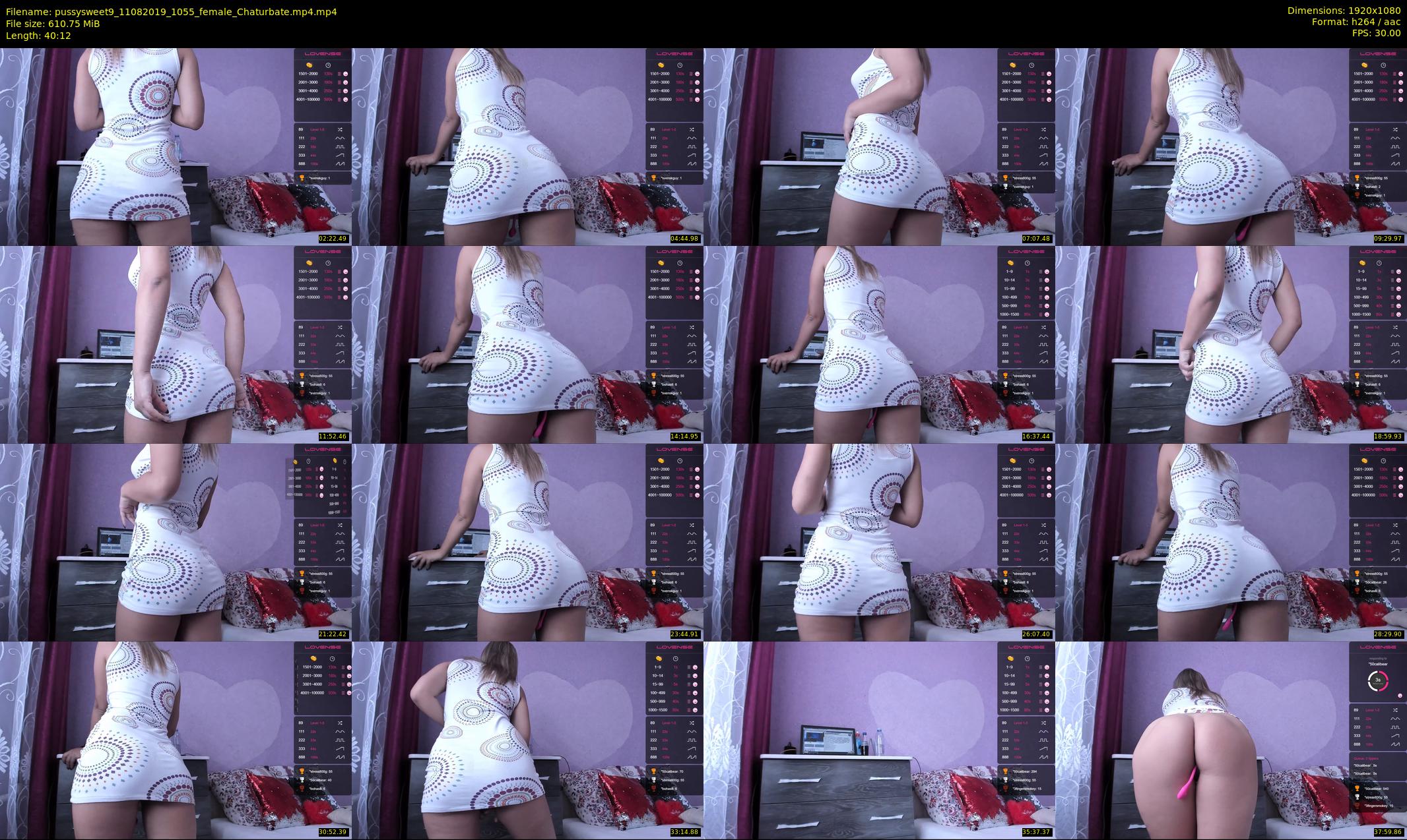 pussysweet9 — 41 minute Chaturbate female cam show recording, 1080p, Aug 11, 2019