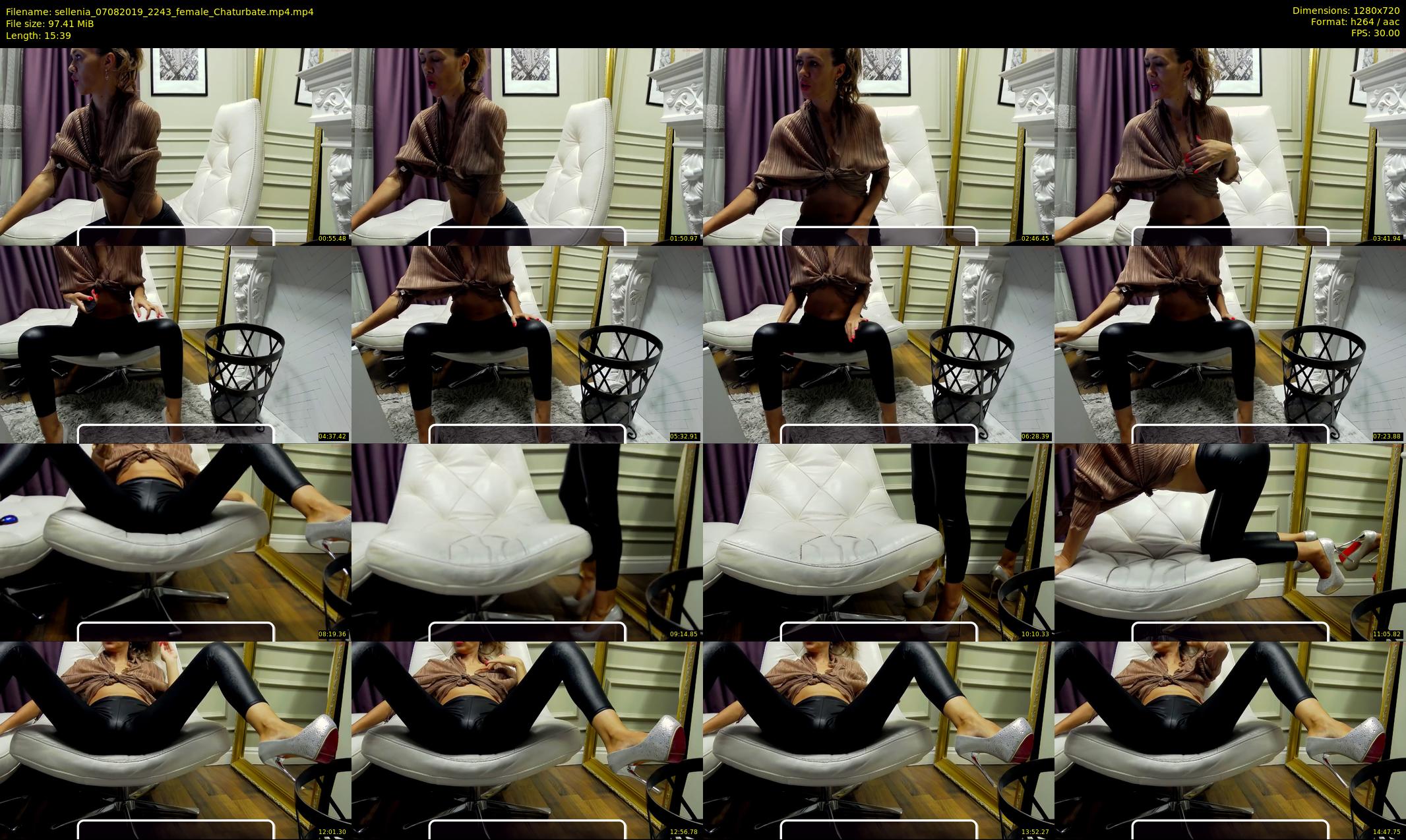 sellenia — 16 minute Chaturbate female cam show recording, 720p, Aug 7, 2019