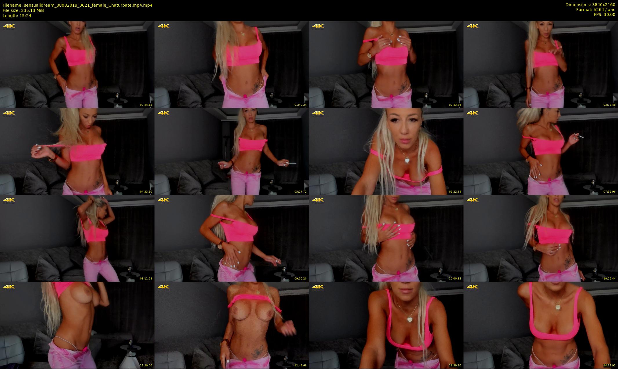 sensualldream — 16 minute Chaturbate female cam show recording, 4K, Aug 8, 2019