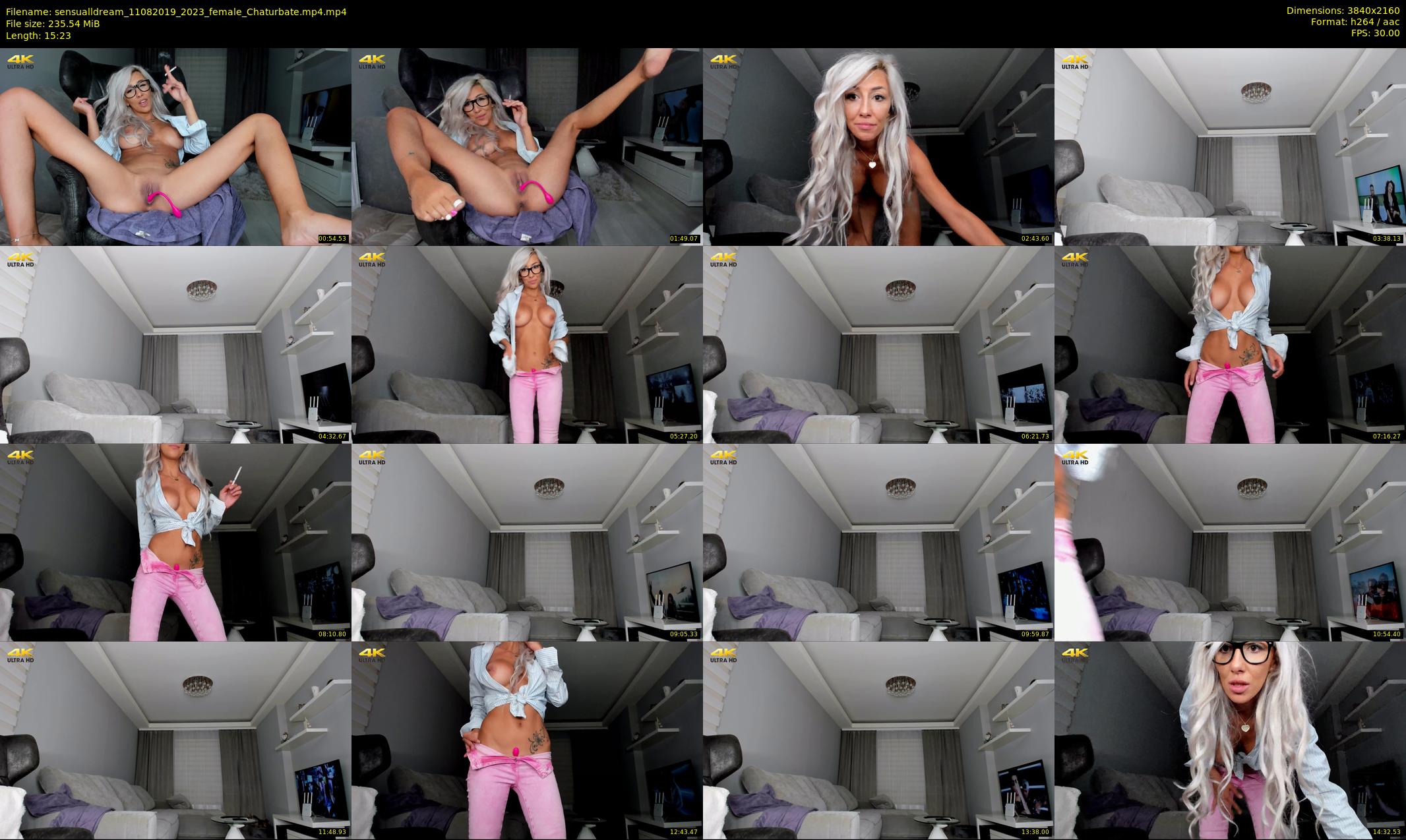 sensualldream — 16 minute Chaturbate female cam show recording, 4K, Aug 11, 2019