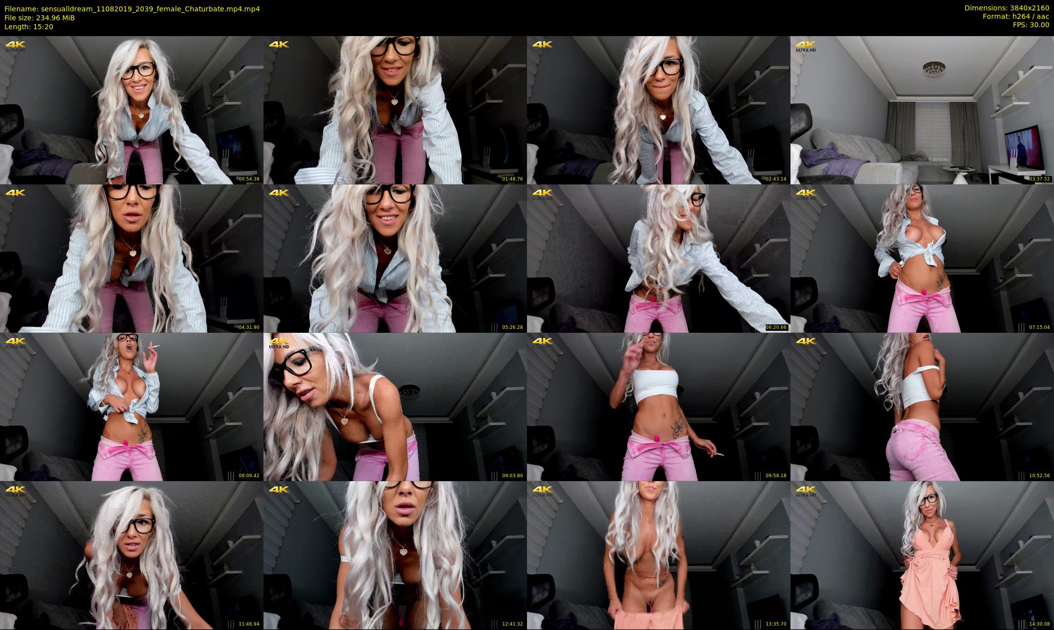 sensualldream — 16 minute Chaturbate female cam show recording, 4K, Aug 11, 2019