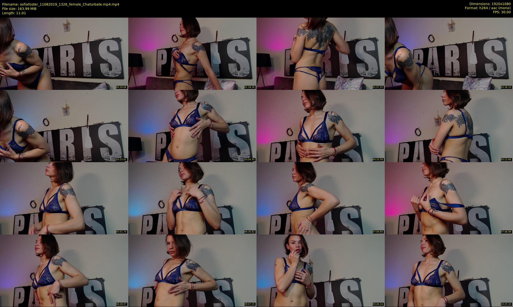 sofiafoster — 12 minute Chaturbate female cam show recording, 1080p, Aug 11, 2019