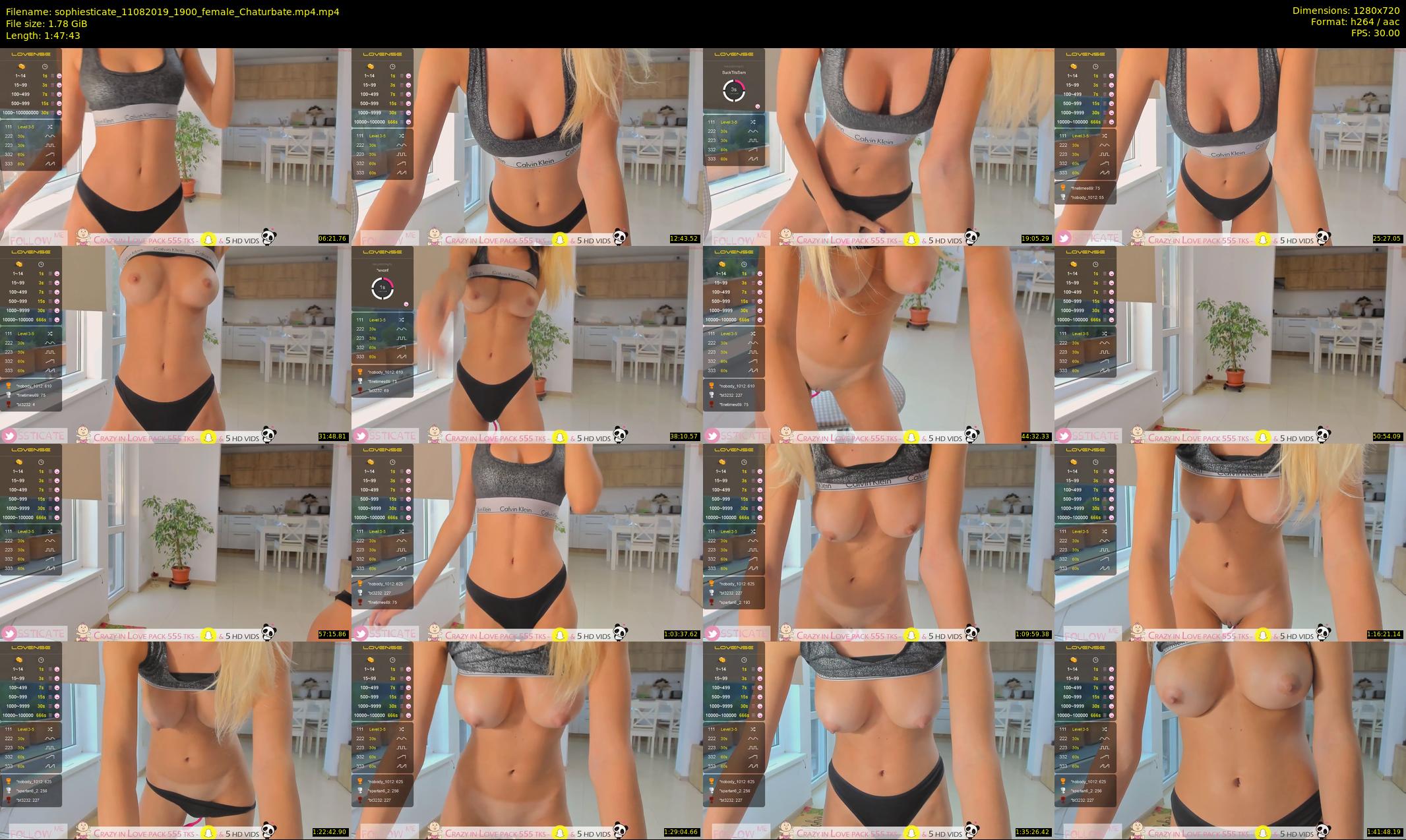 sophiesticate — 108 minute Chaturbate female cam show recording, 720p, Aug 11, 2019