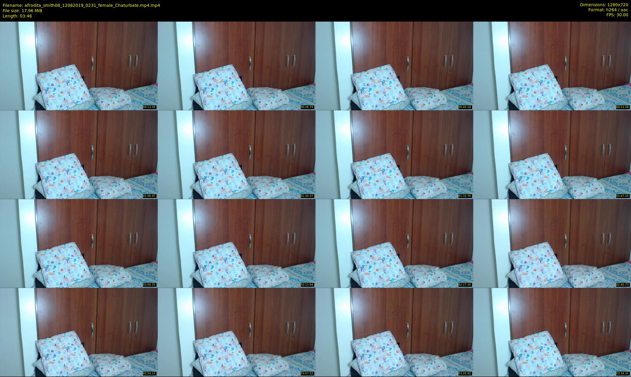 afrodita_smith08 — 4 minute Chaturbate female cam show recording, 720p, Aug 12, 2019