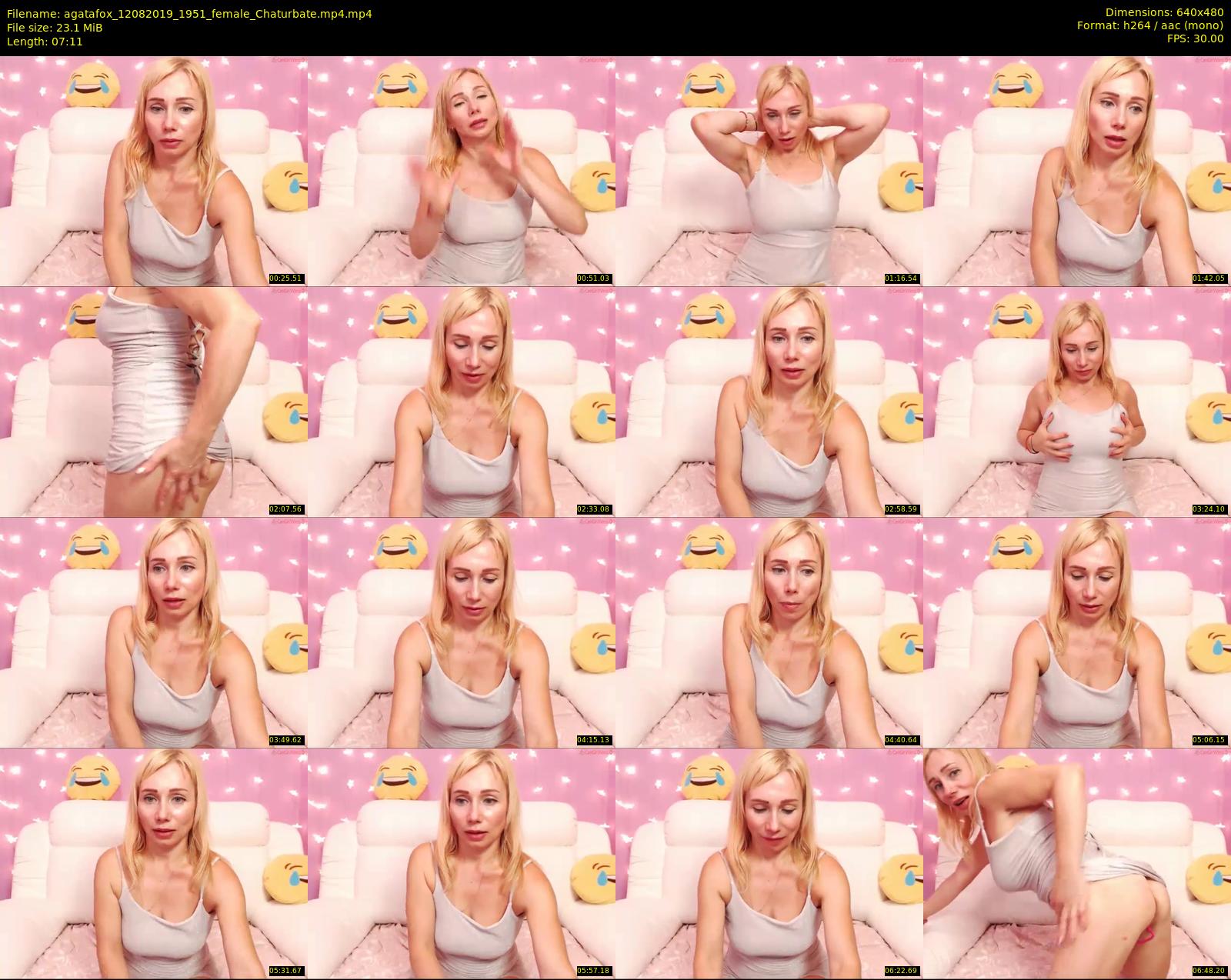 agatafox — 8 minute Chaturbate female cam show recording, 480p, Aug 12, 2019