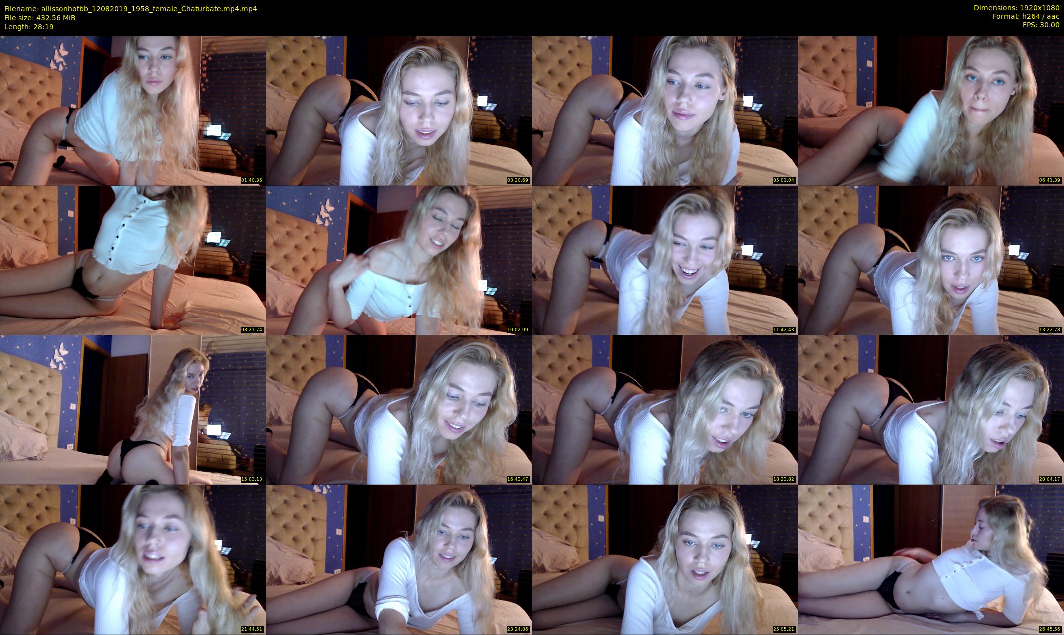 allissonhotbb — 29 minute Chaturbate female cam show recording, 1080p, Aug 12, 2019