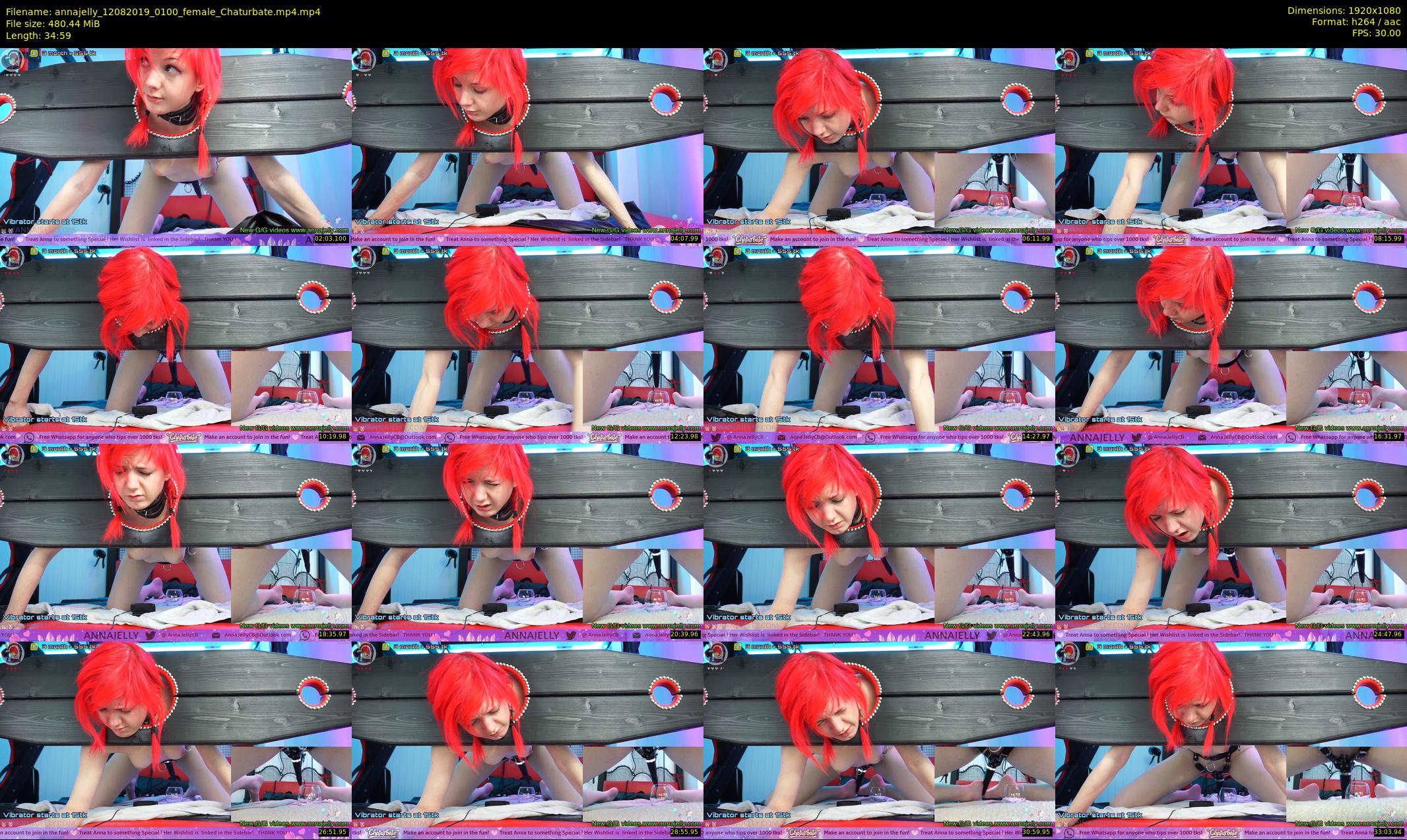 annajelly — 35 minute Chaturbate couple cam show recording, 1080p, Aug 12, 2019