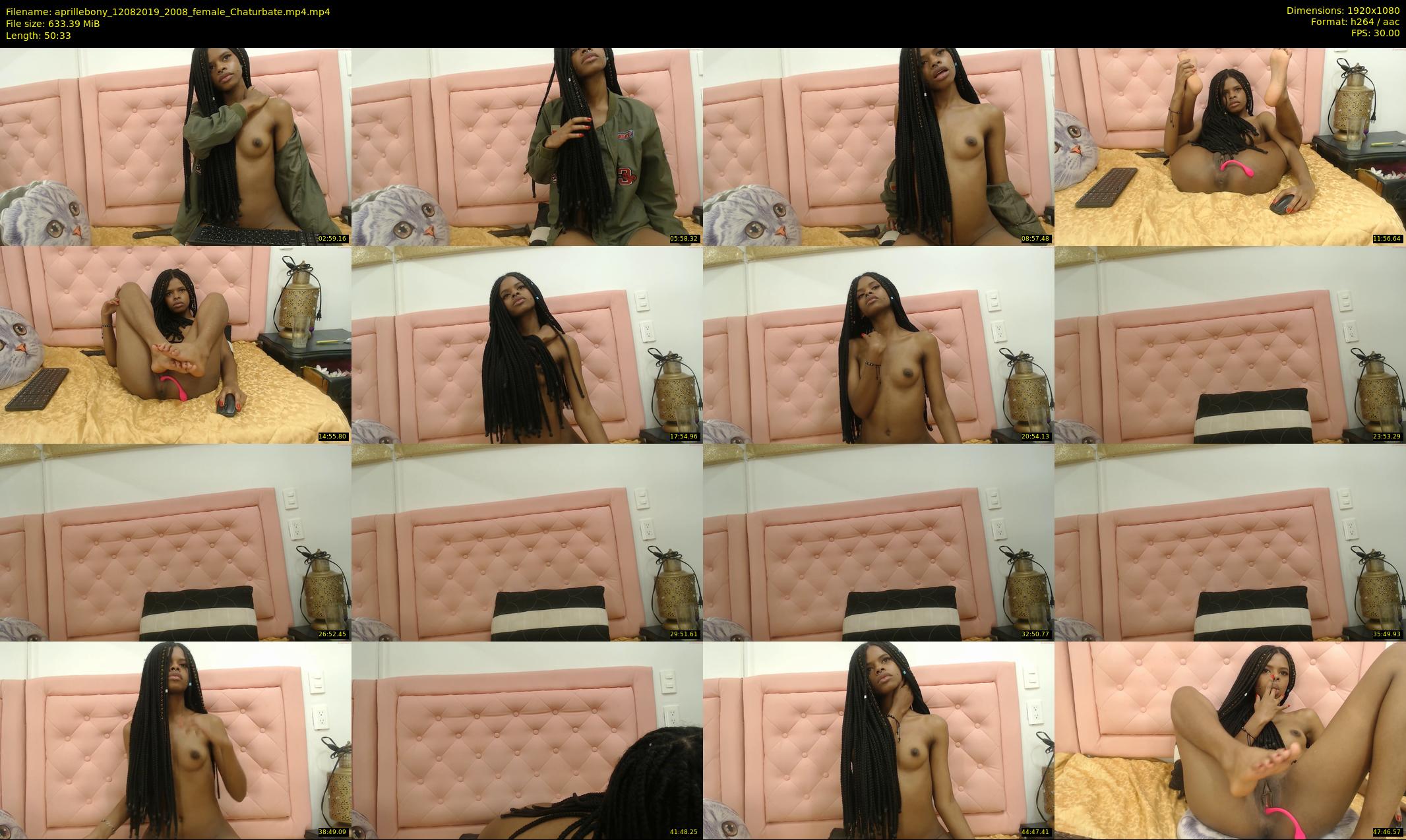 aprillebony — 51 minute Chaturbate female cam show recording, 1080p, Aug 12, 2019