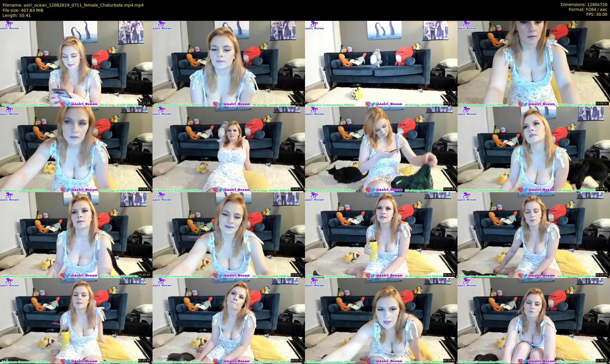 asiri_ocean — 56 minute Chaturbate female cam show recording, 720p, Aug 12, 2019