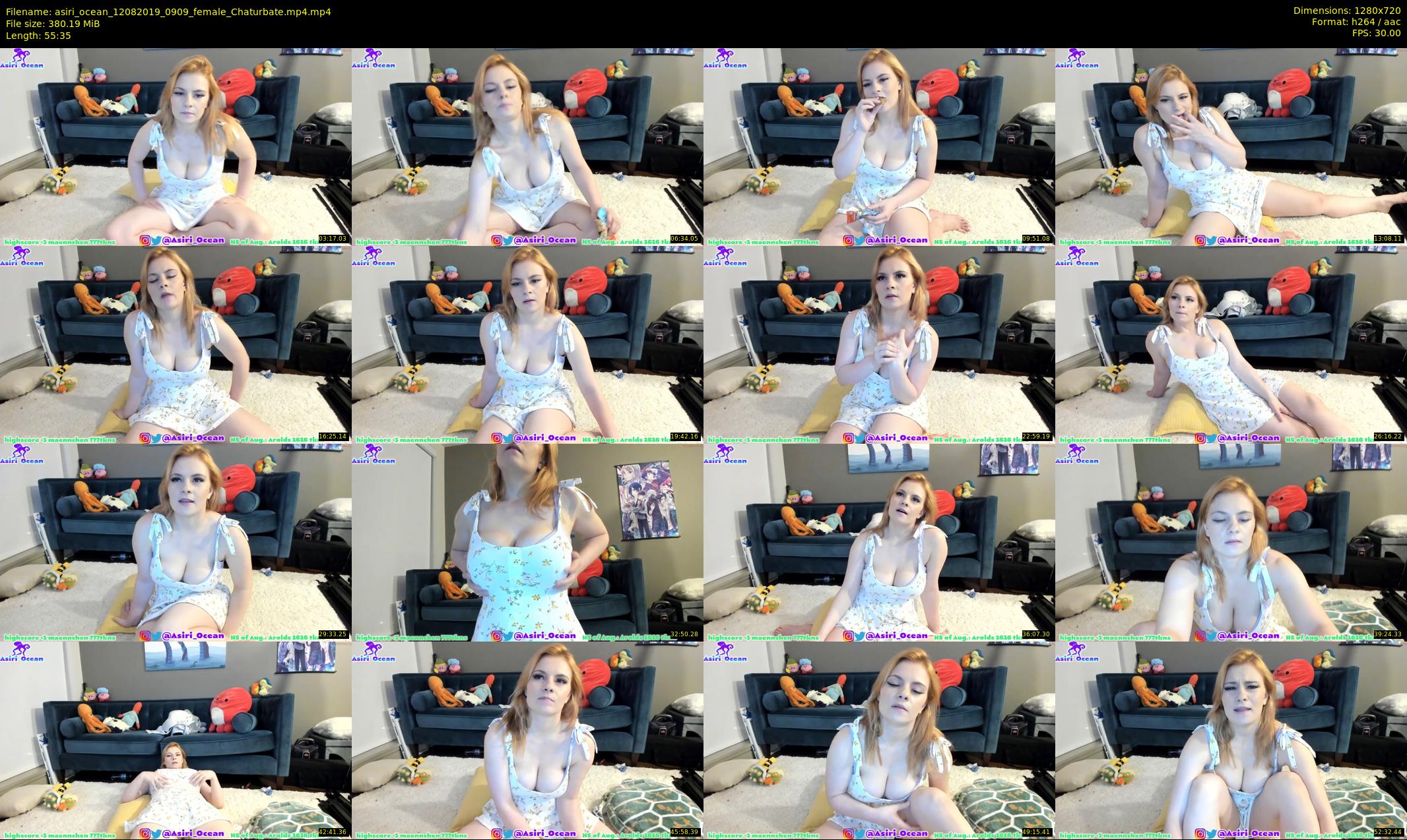 asiri_ocean — 56 minute Chaturbate female cam show recording, 720p, Aug 12, 2019