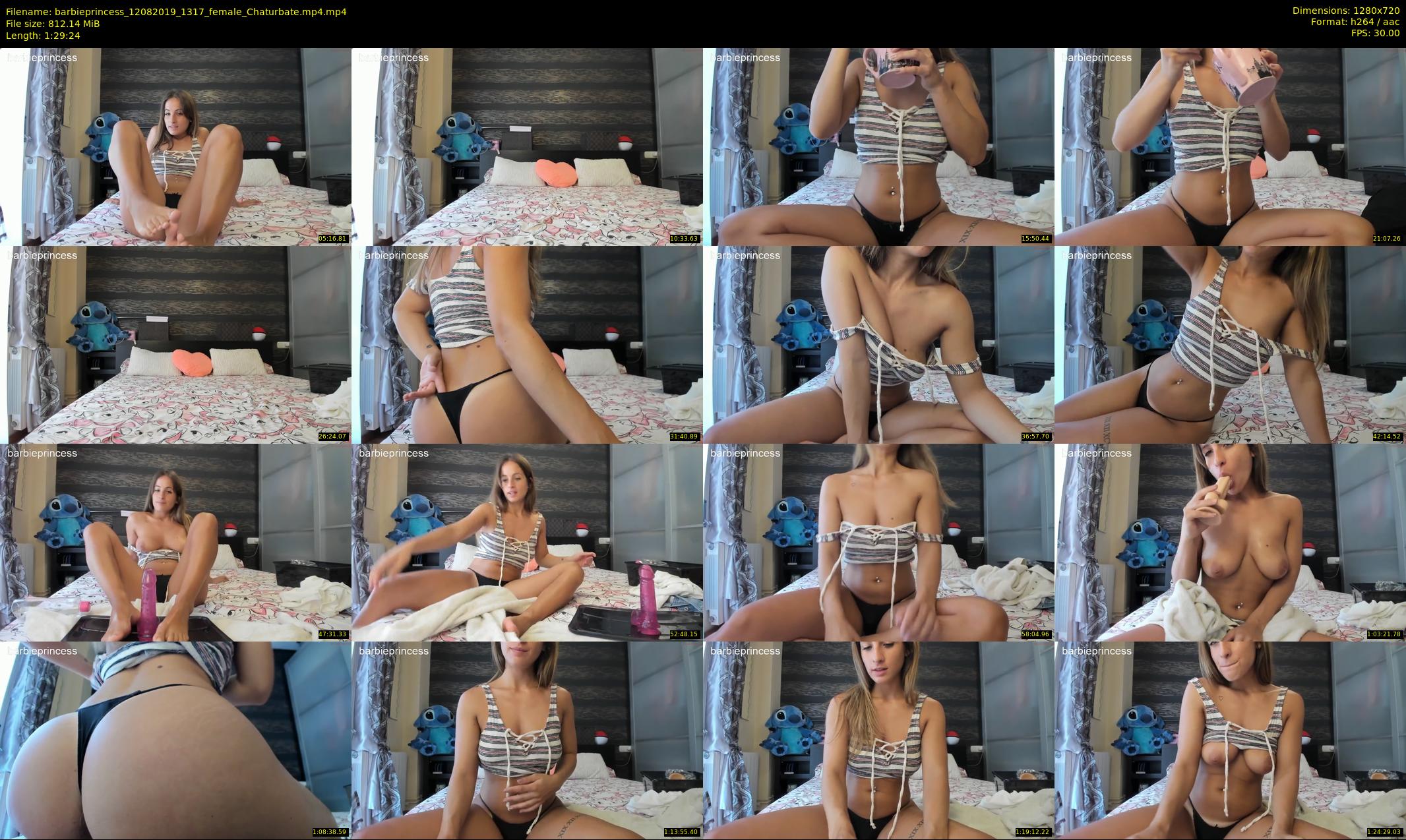 barbieprincess — 90 minute Chaturbate female cam show recording, 720p, Aug 12, 2019