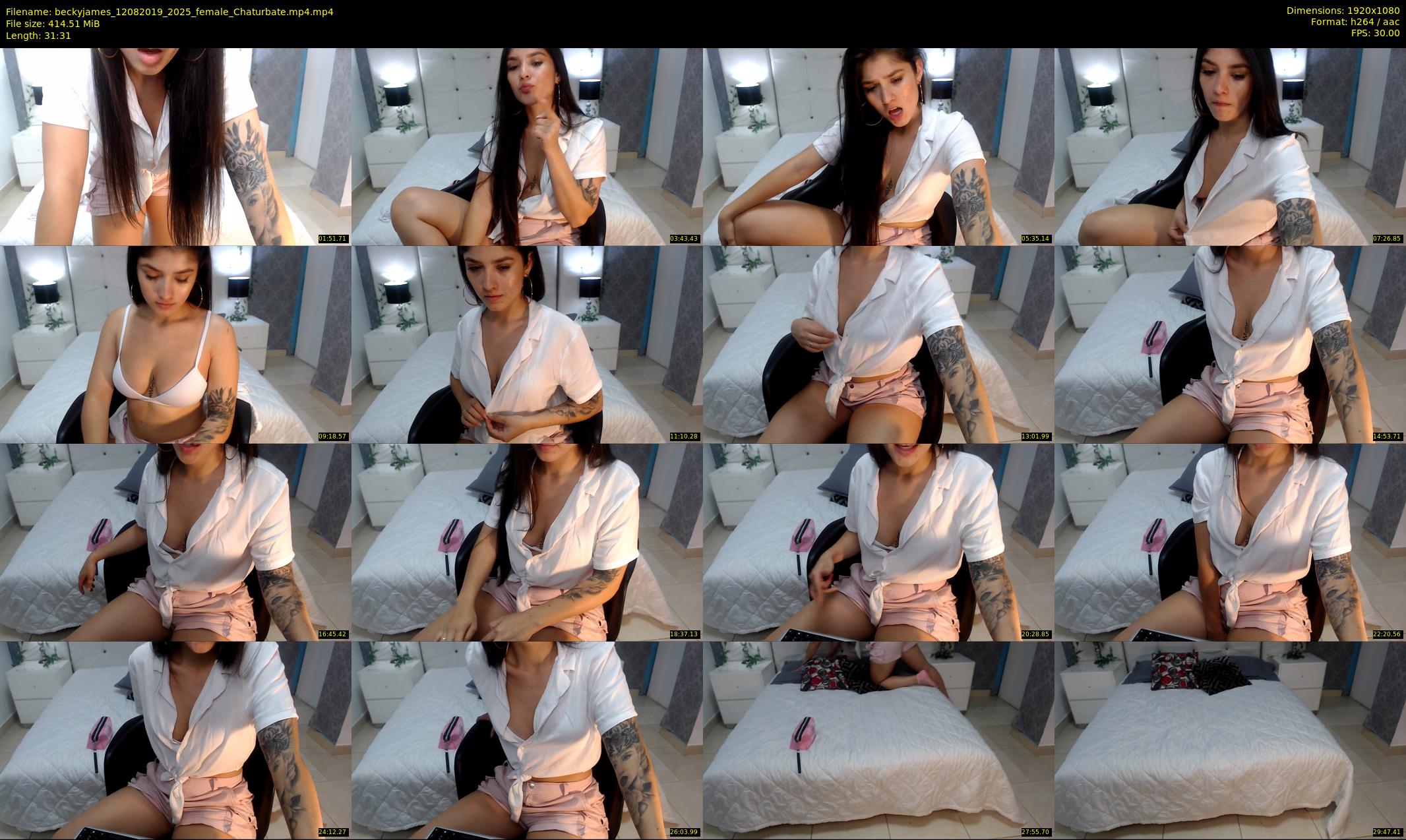 beckyjames — 32 minute Chaturbate female cam show recording, 1080p, Aug 12, 2019