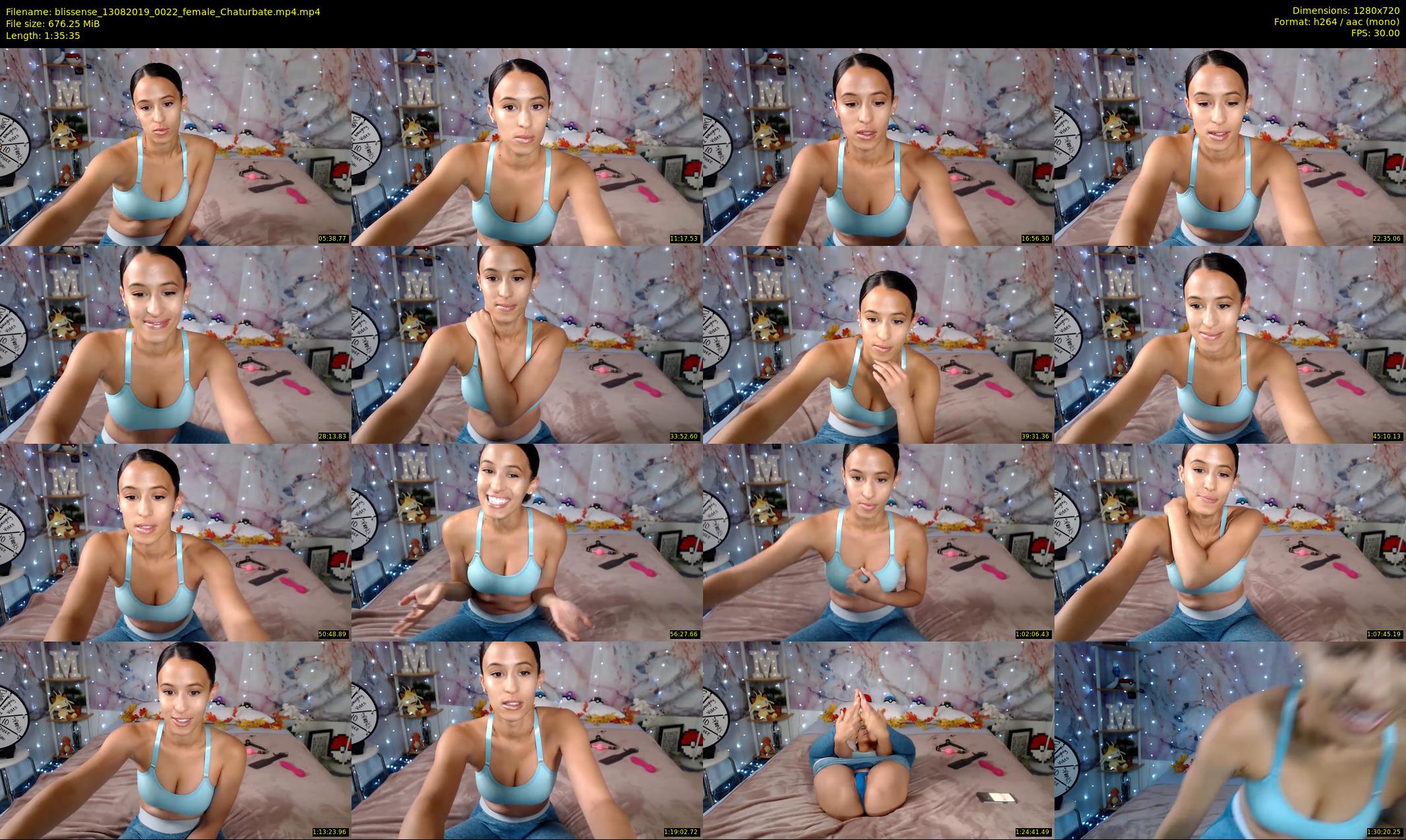 blissense — 96 minute Chaturbate female cam show recording, 720p, Aug 13, 2019