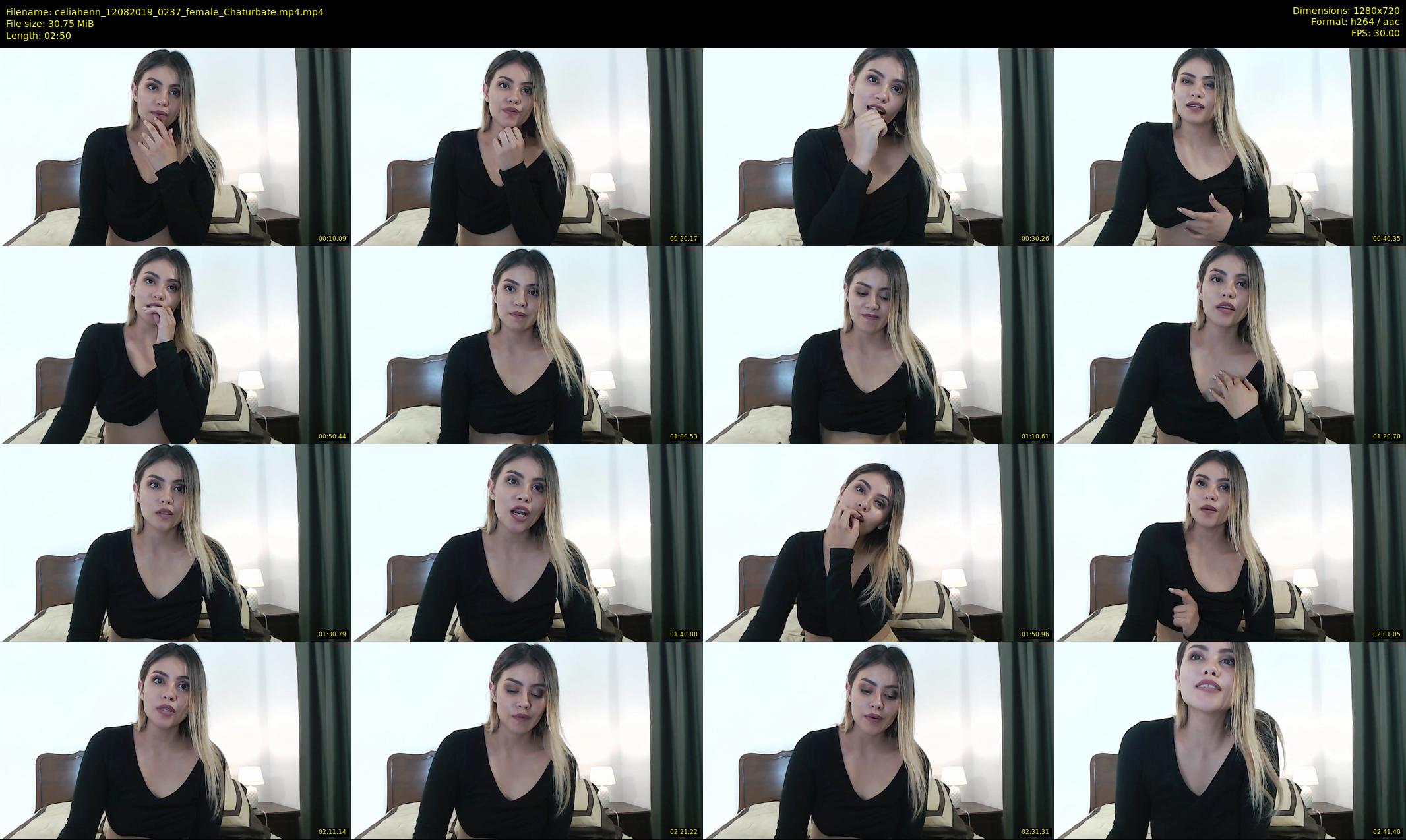 celiahenn — 3 minute Chaturbate female cam show recording, 720p, Aug 12, 2019