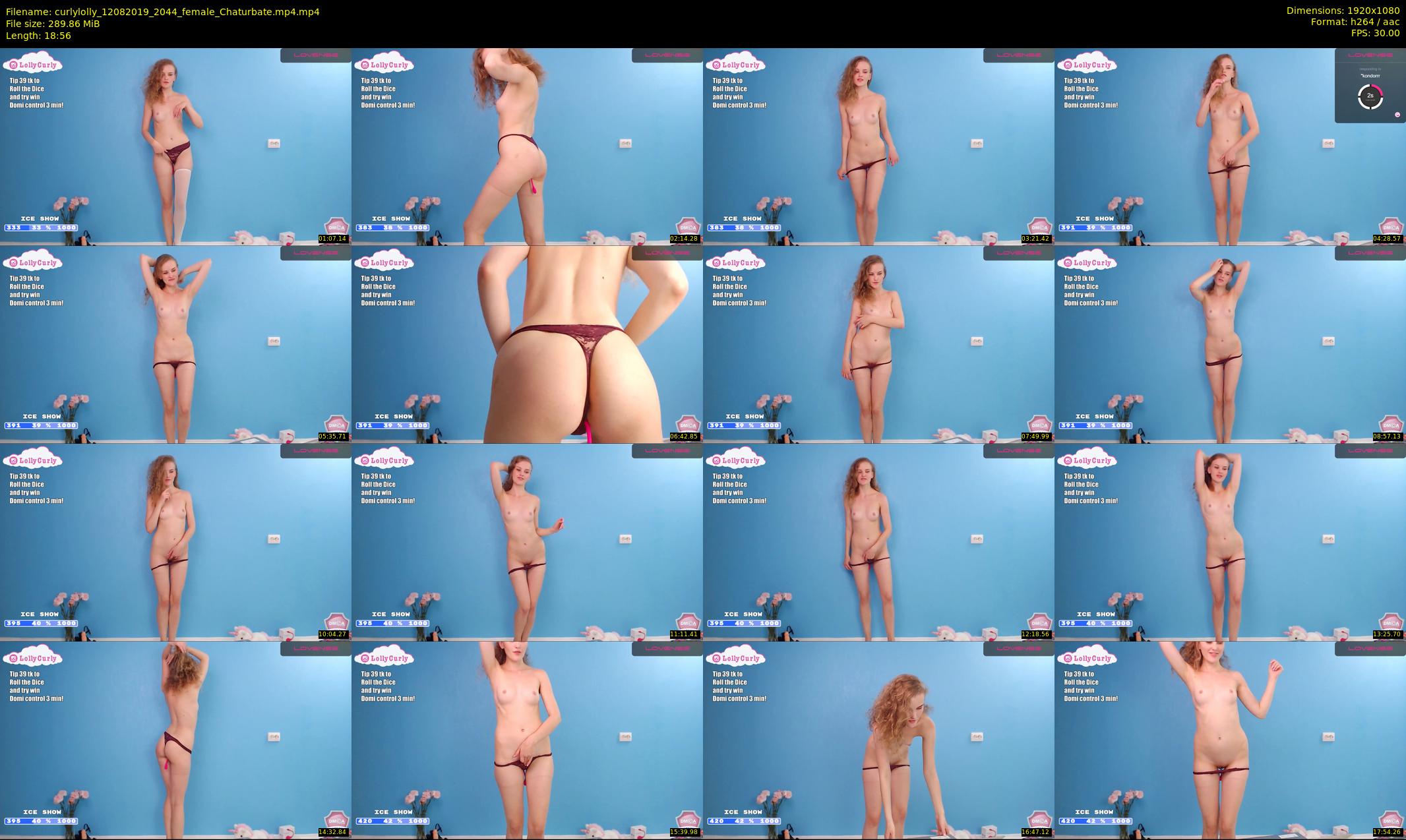 curlylolly — 19 minute Chaturbate female cam show recording, 1080p, Aug 12, 2019