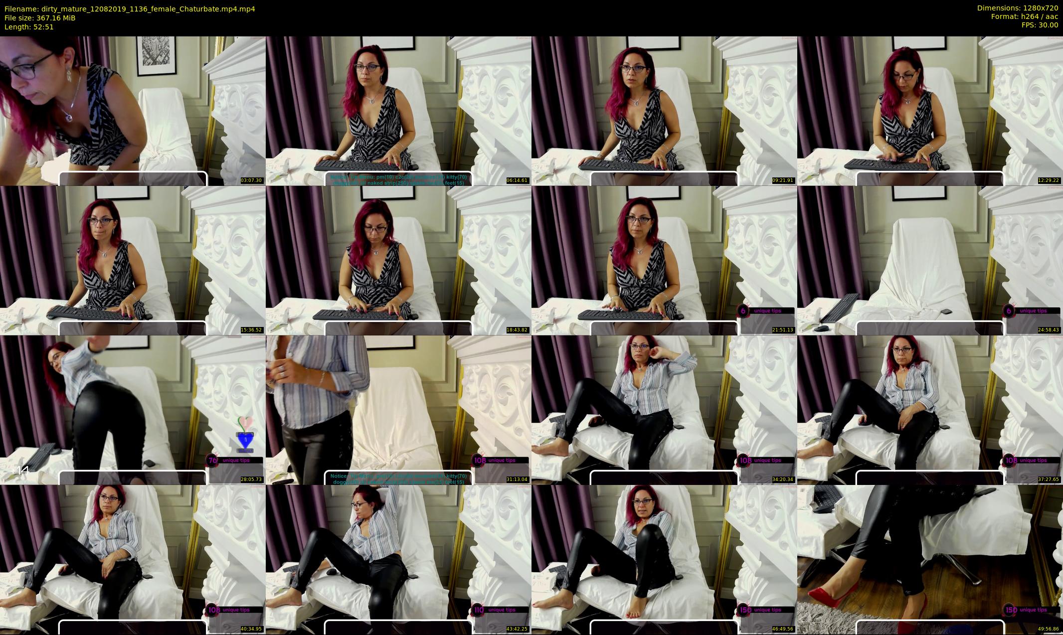 dirty_mature — 53 minute Chaturbate female cam show recording, 720p, Aug 12, 2019