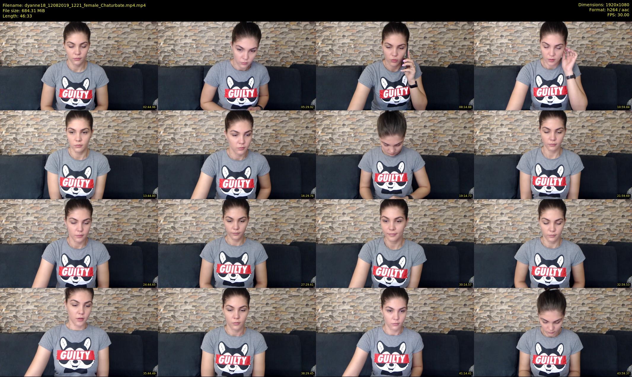dyanne18 — 47 minute Chaturbate female cam show recording, 1080p, Aug 12, 2019