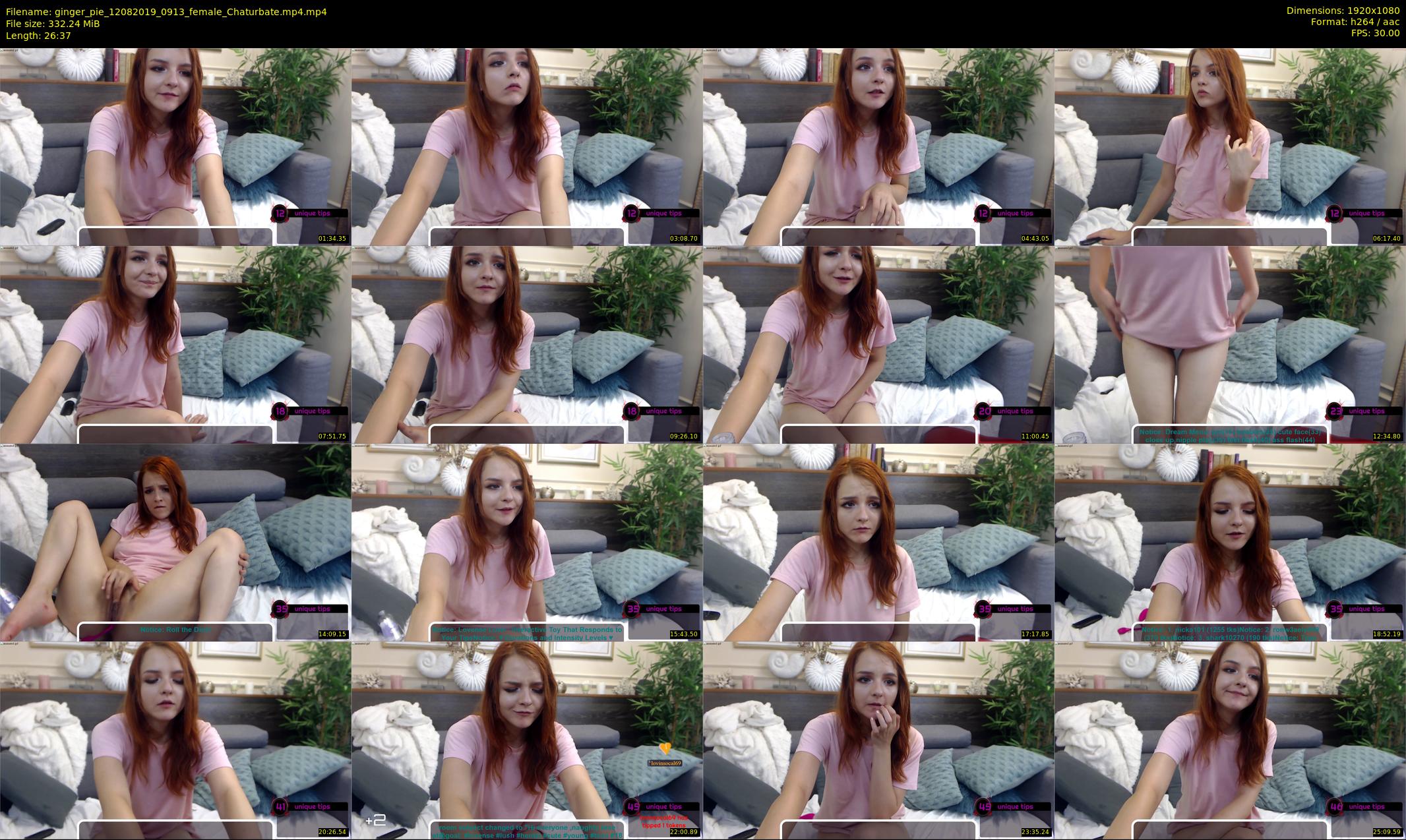 ginger_pie — 27 minute Chaturbate female cam show recording, 1080p, Aug 12, 2019
