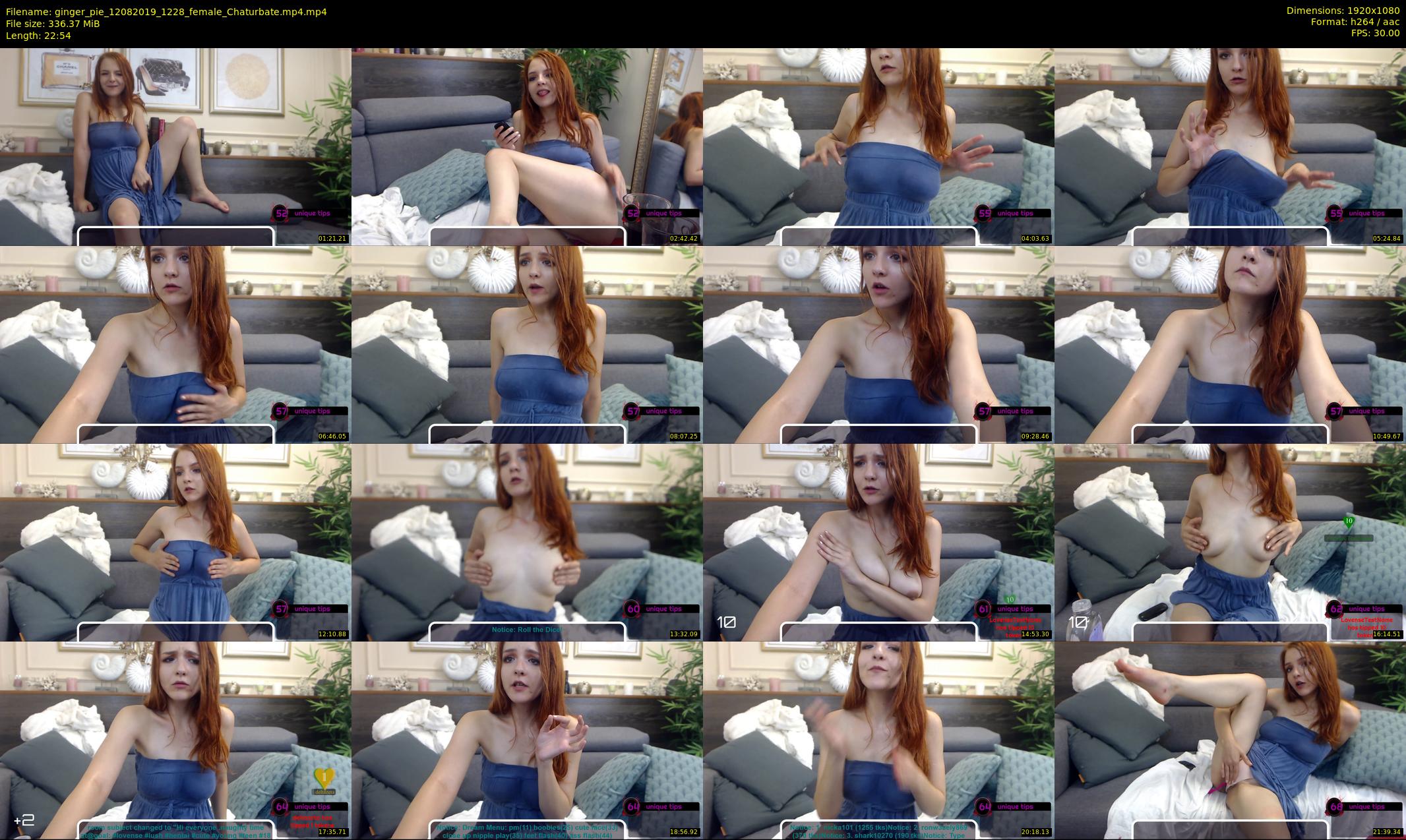 ginger_pie — 23 minute Chaturbate female cam show recording, 1080p, Aug 12, 2019