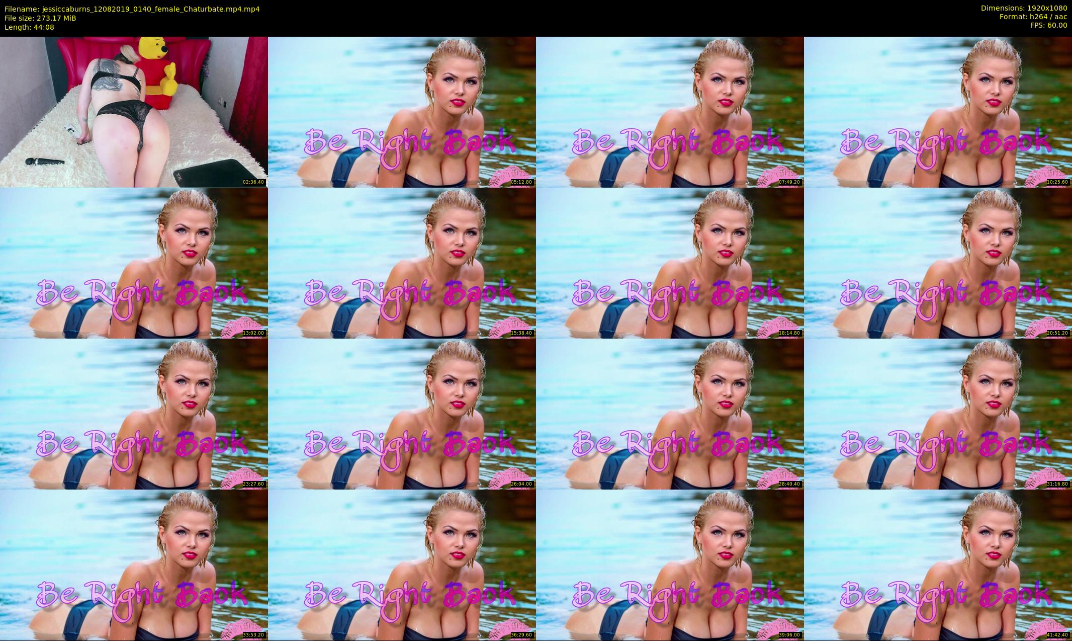 jessiccaburns — 45 minute Chaturbate female cam show recording, 1080p, Aug 12, 2019