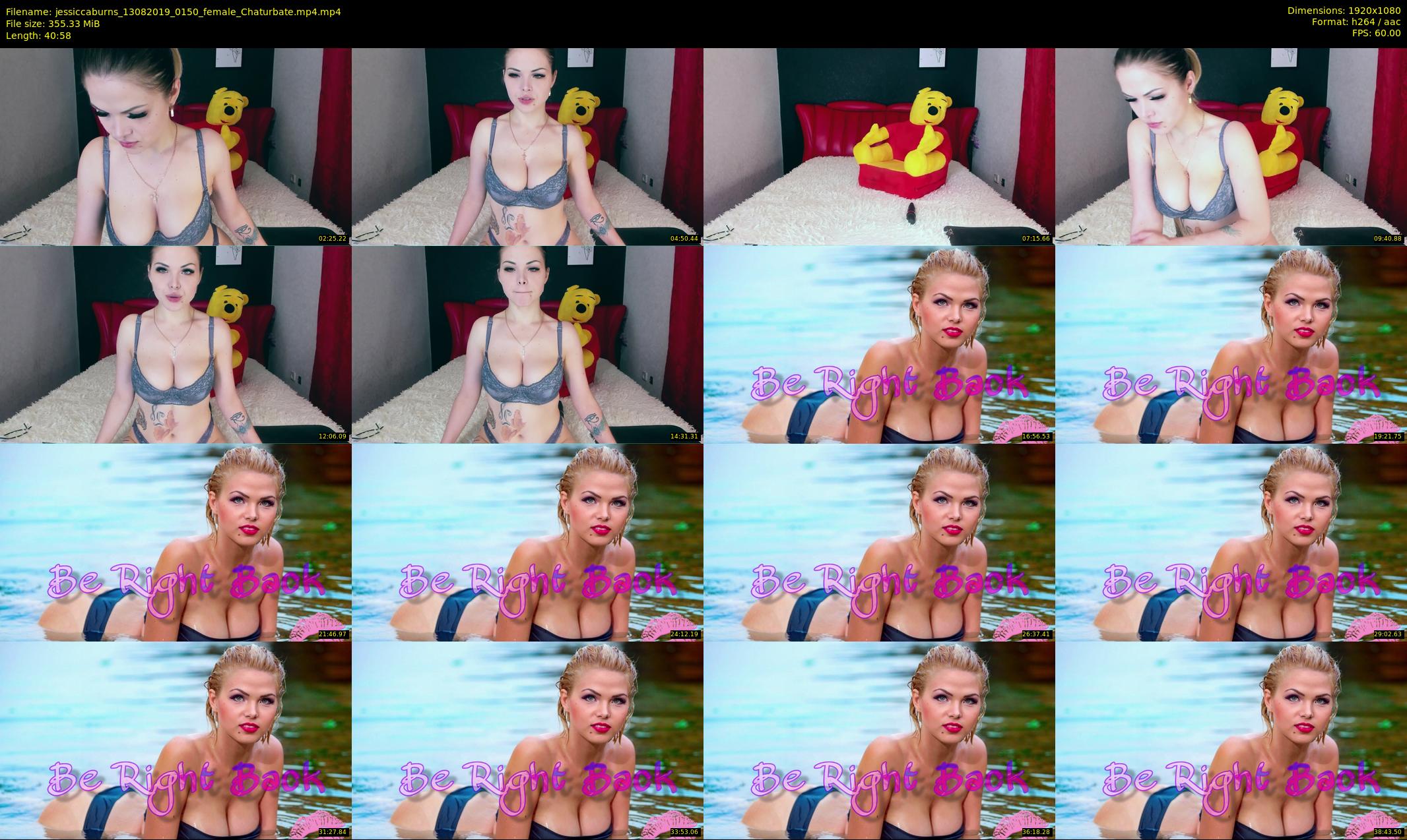 jessiccaburns — 41 minute Chaturbate female cam show recording, 1080p, Aug 13, 2019