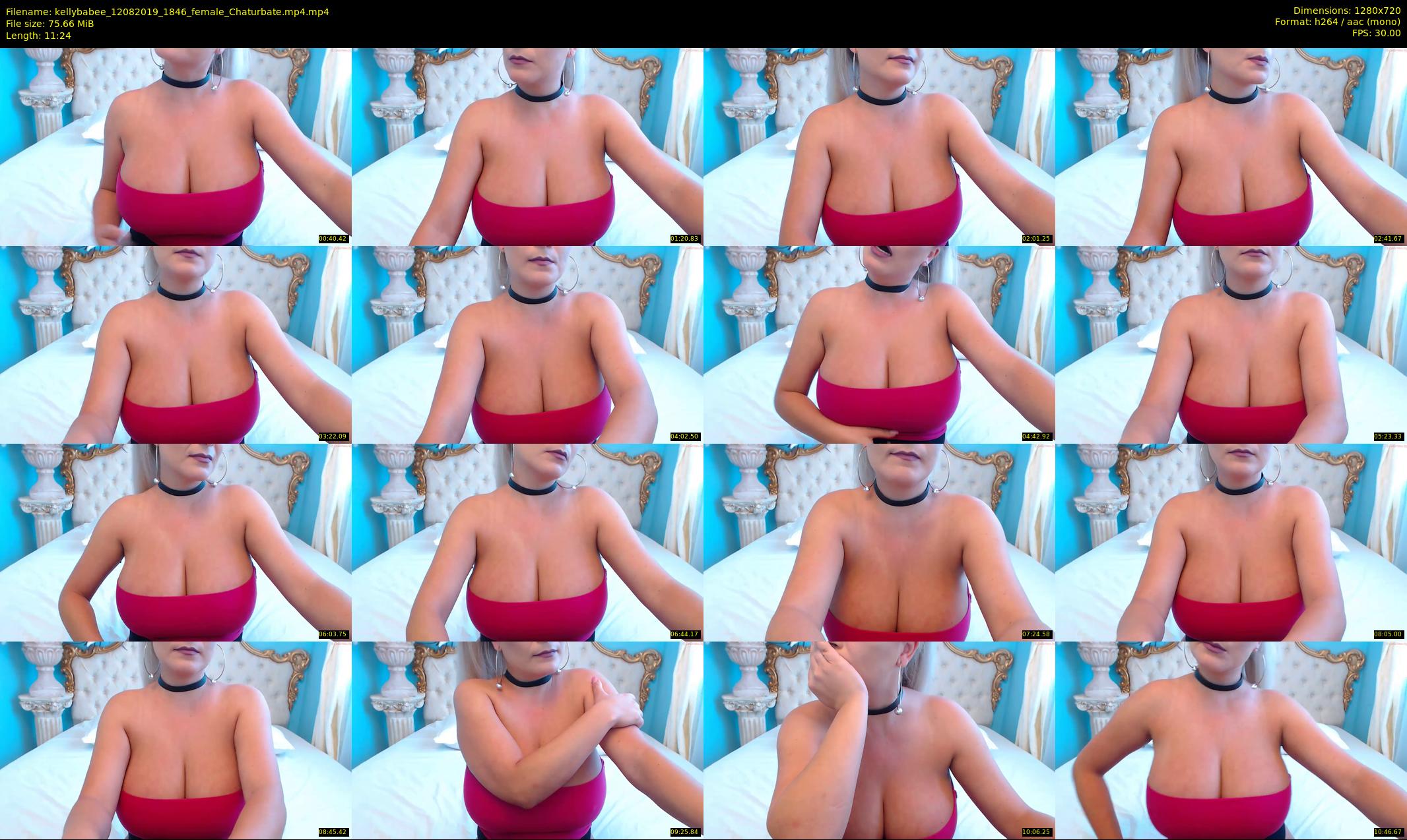kellybabee — 12 minute Chaturbate female cam show recording, 720p, Aug 12, 2019