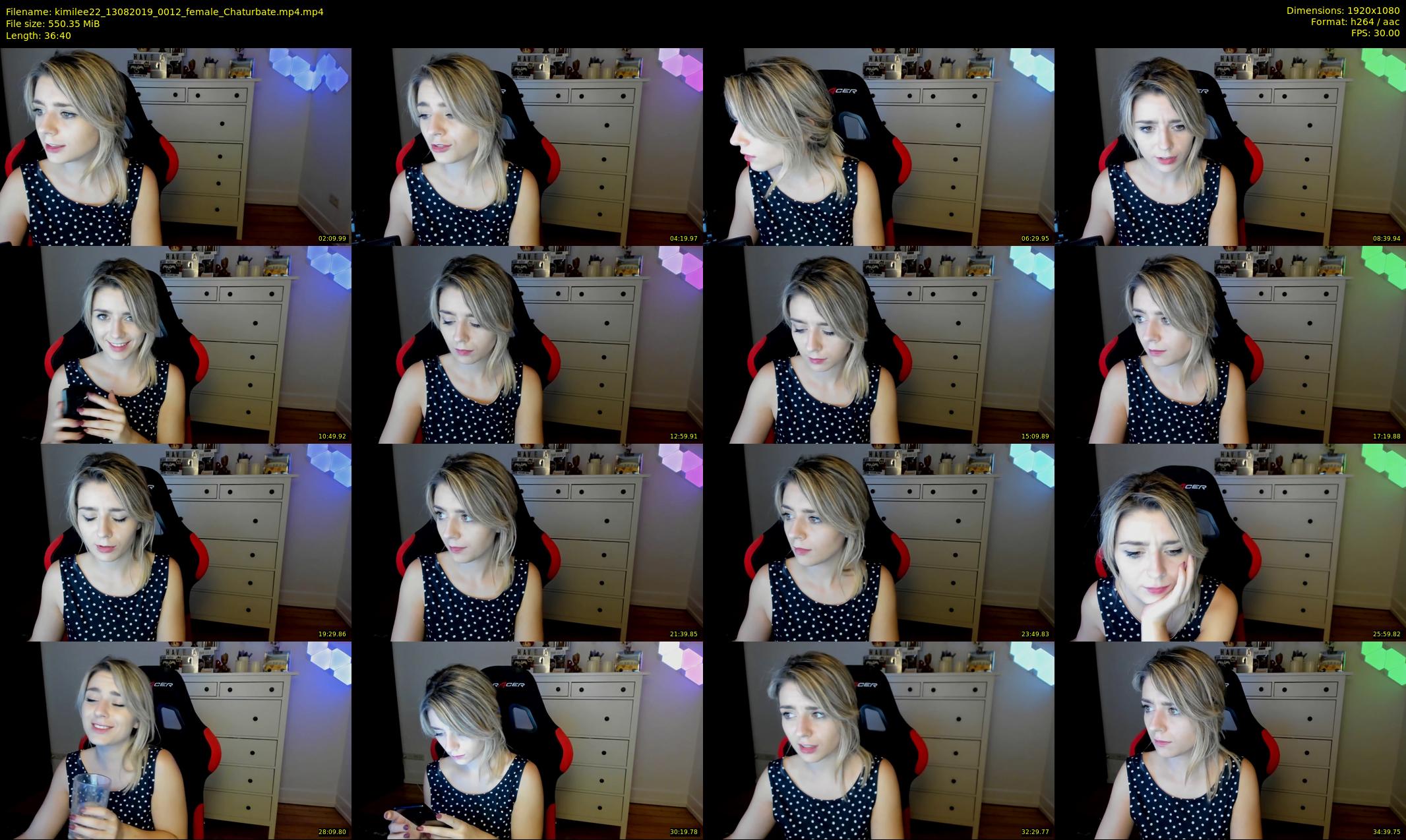 kimilee22 — 37 minute Chaturbate female cam show recording, 1080p, Aug 13, 2019
