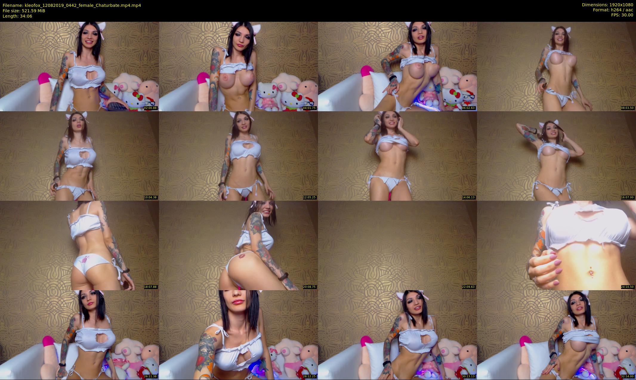 kleofox — 35 minute Chaturbate female cam show recording, 1080p, Aug 12, 2019