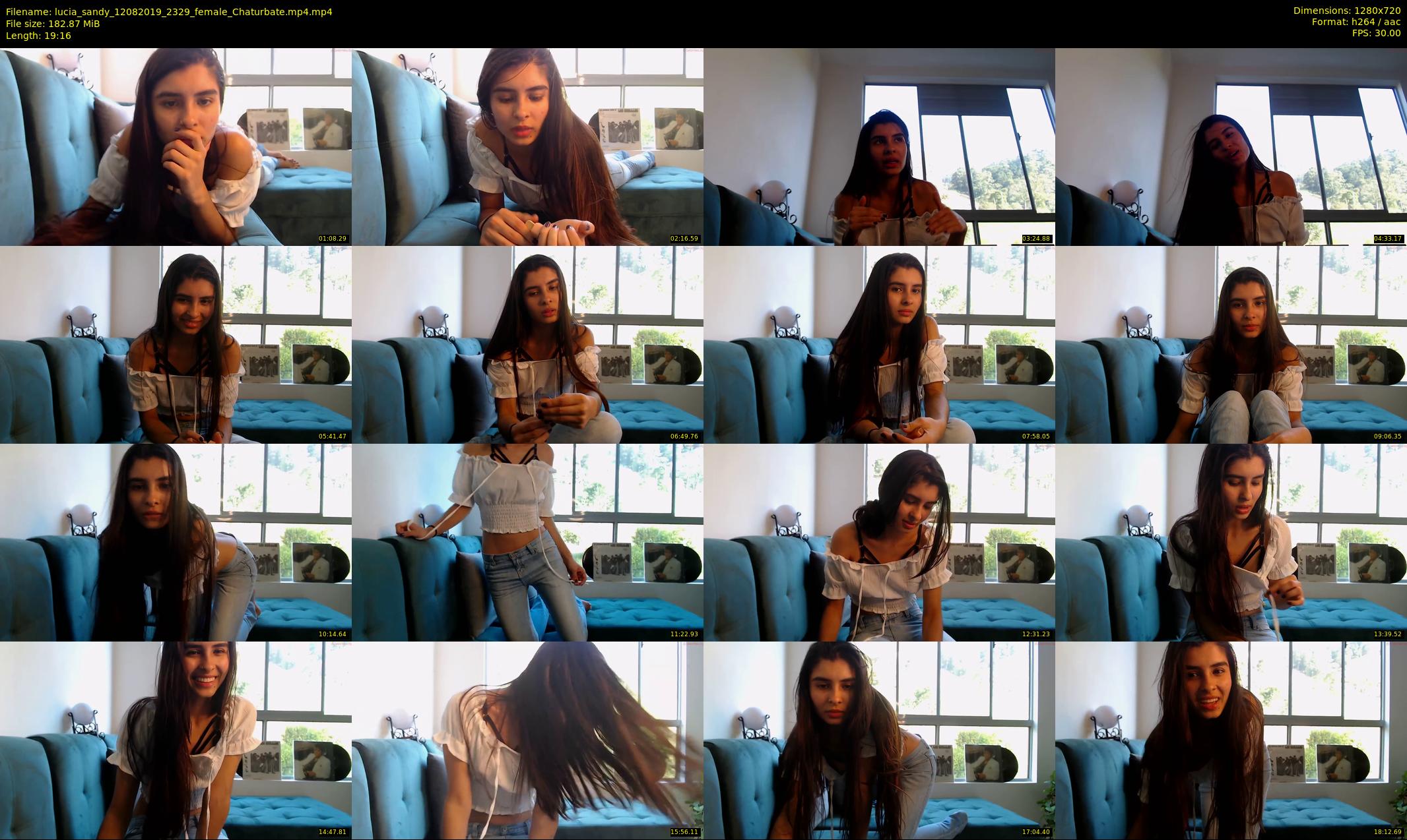 lucia_sandy — 20 minute Chaturbate female cam show recording, 720p, Aug 12, 2019