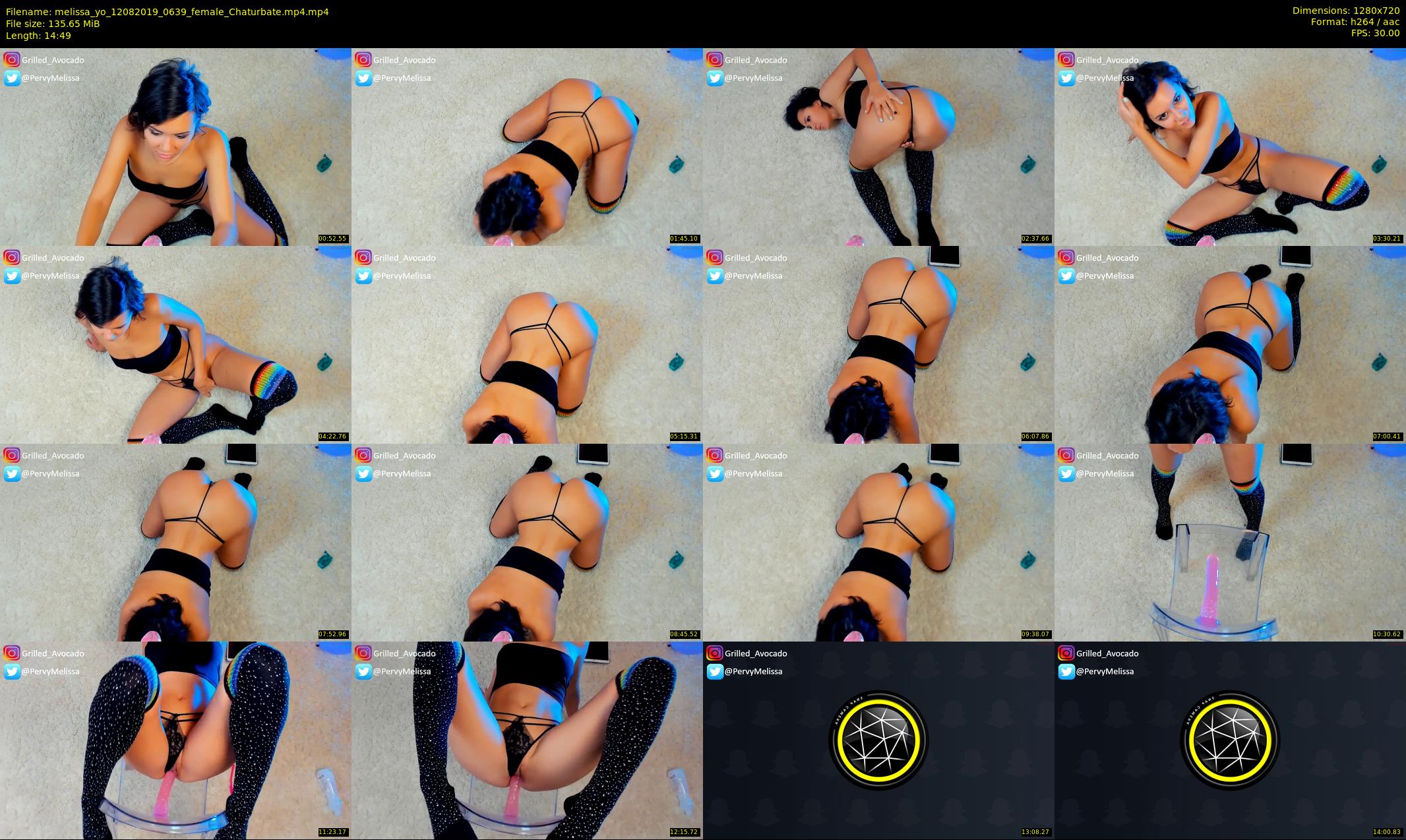 melissa_yo — 15 minute Chaturbate female cam show recording, 720p, Aug 12, 2019