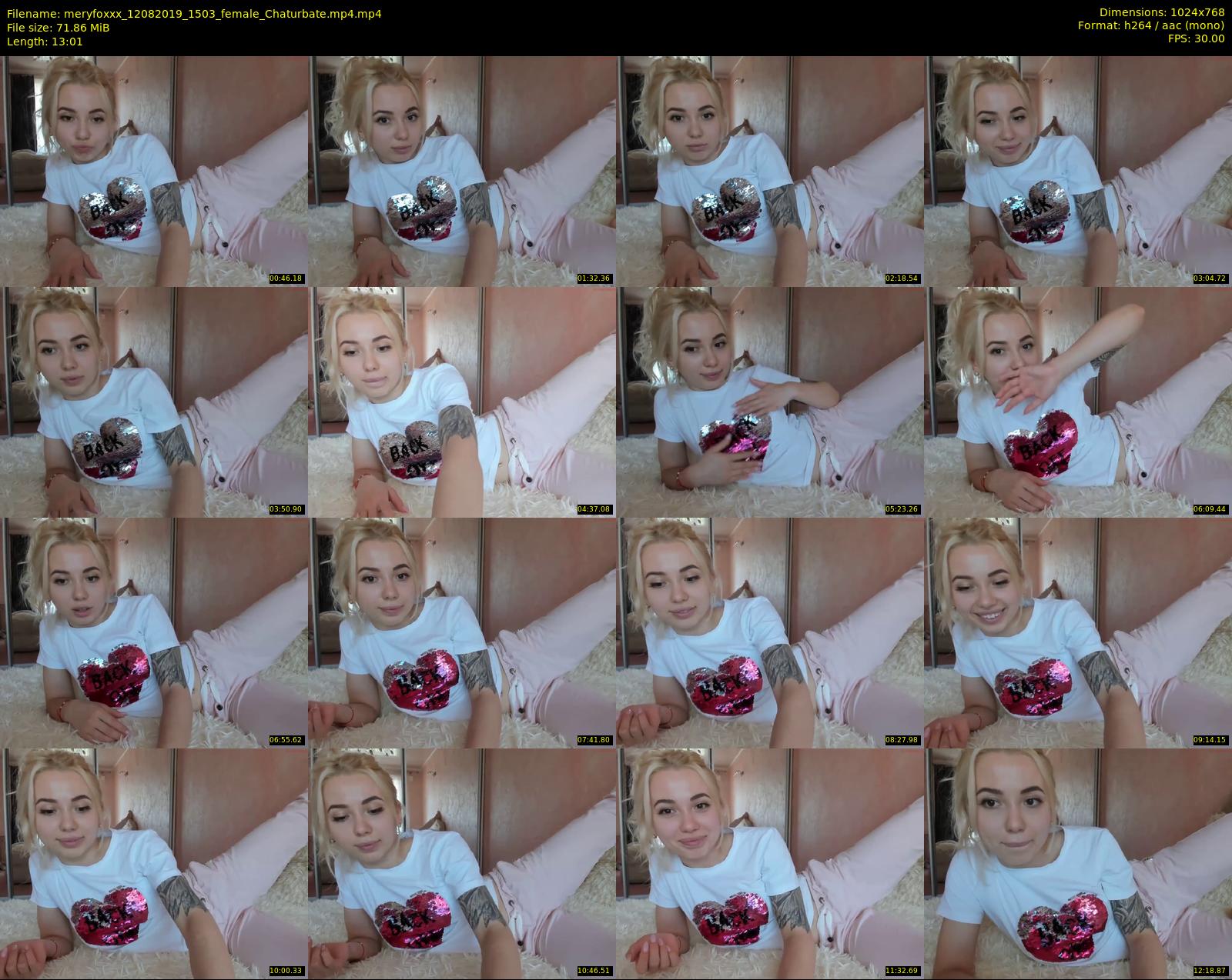 meryfoxxx — 14 minute Chaturbate female cam show recording, 720p, Aug 12, 2019