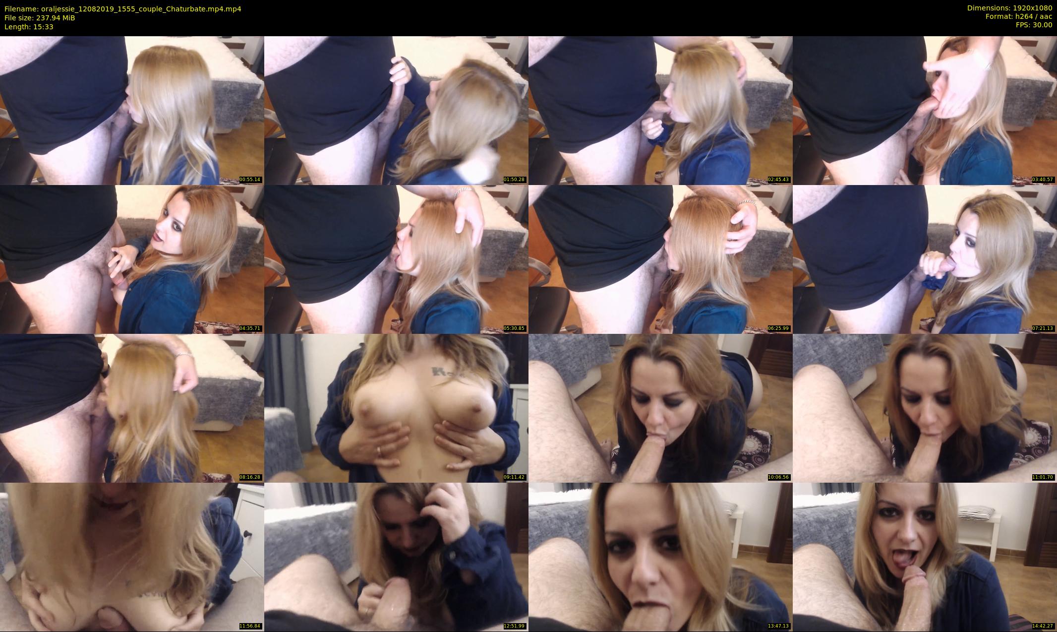 oraljessie — 16 minute Chaturbate couple cam show recording, 1080p, Aug 12, 2019