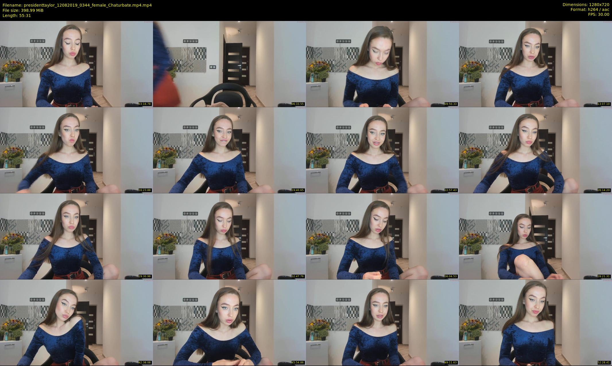 presidenttaylor — 56 minute Chaturbate female cam show recording, 720p, Aug 12, 2019