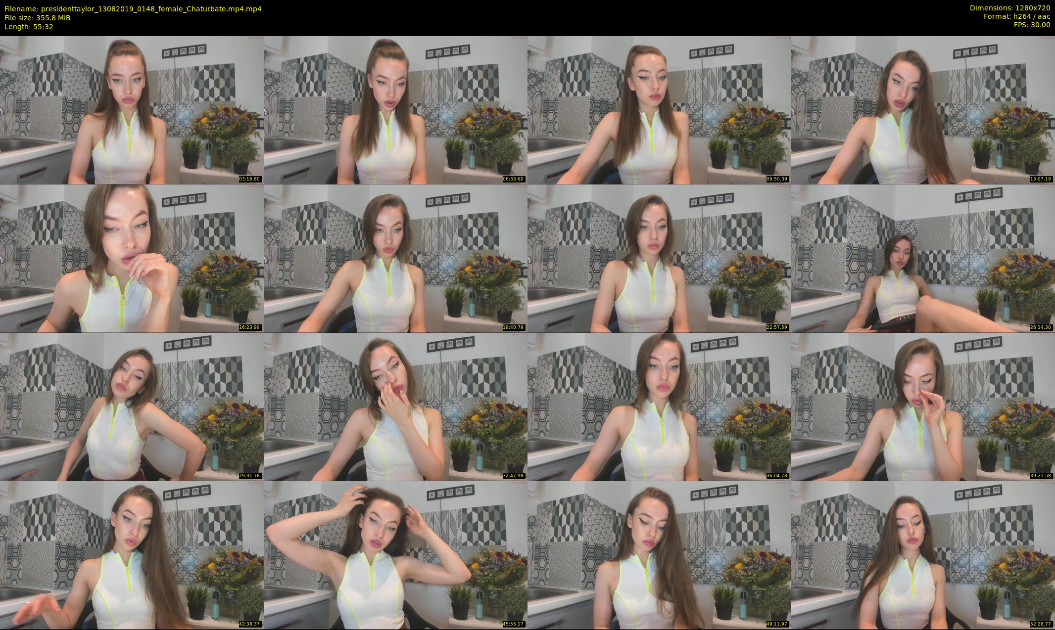 presidenttaylor — 56 minute Chaturbate female cam show recording, 720p, Aug 13, 2019